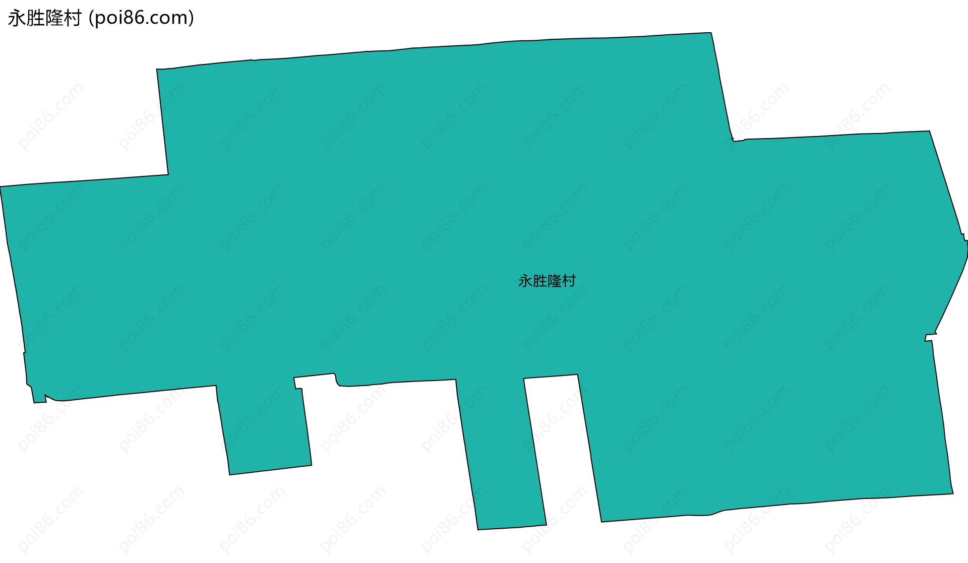 永胜隆村边界地图
