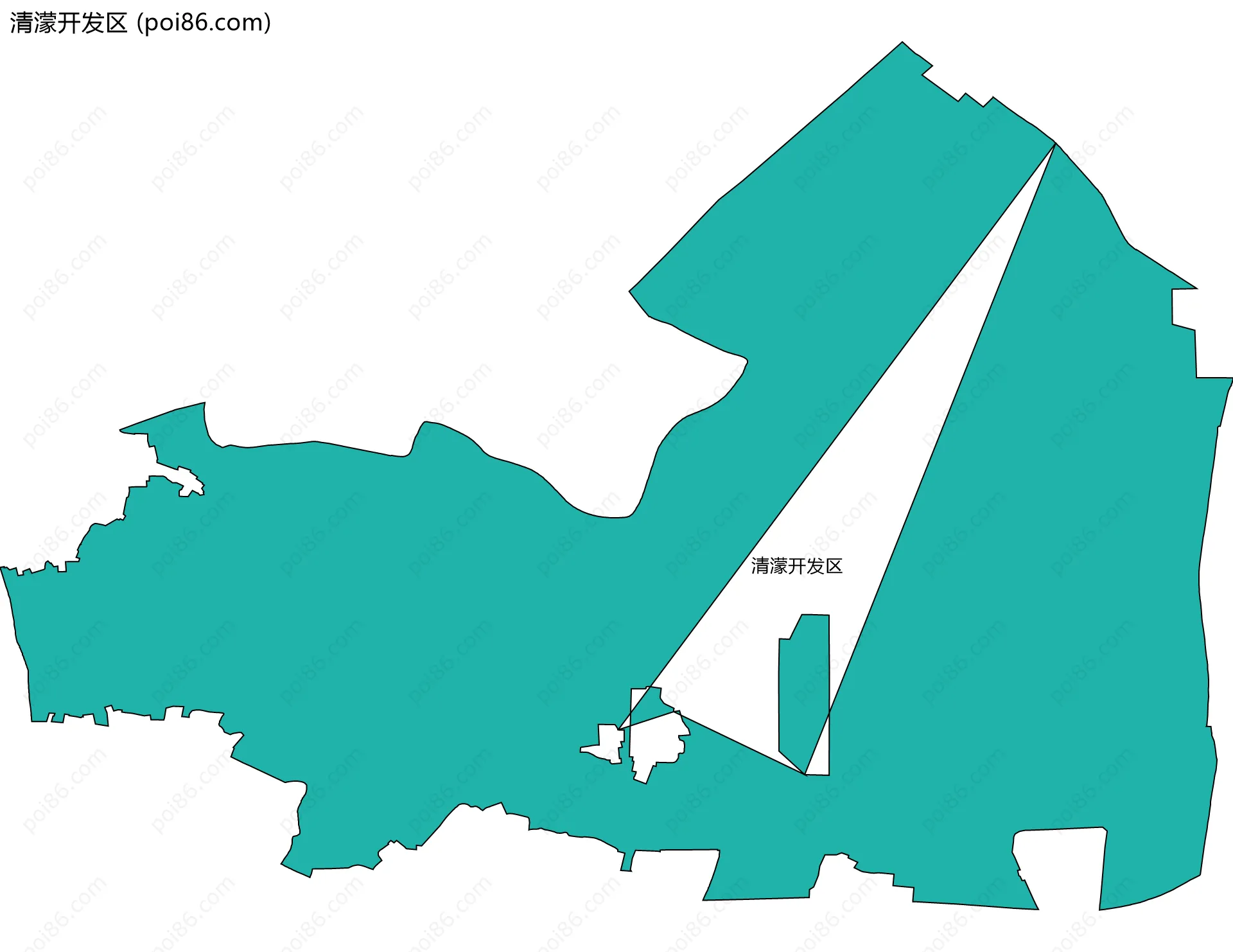 清濛开发区边界地图