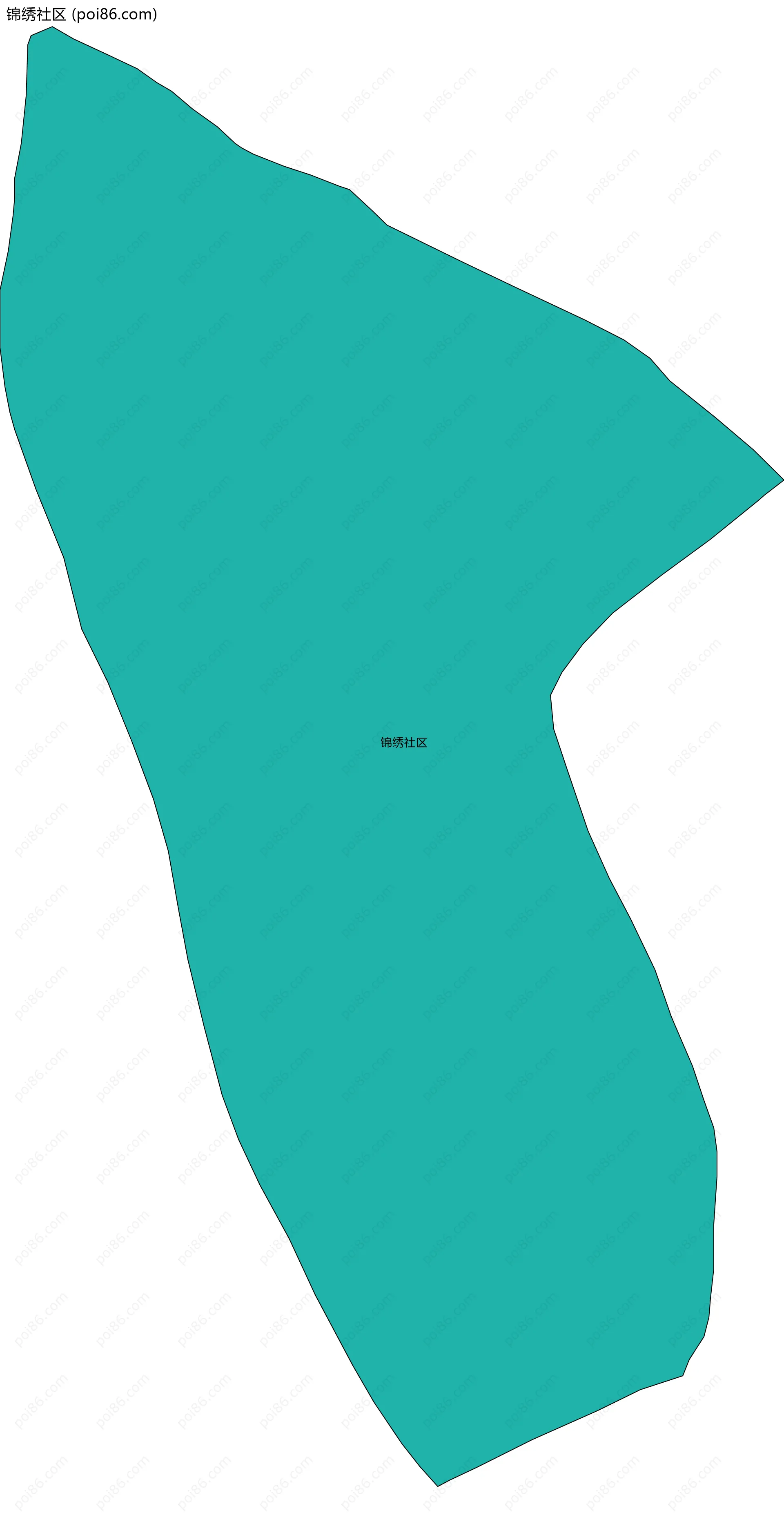 锦绣社区边界地图