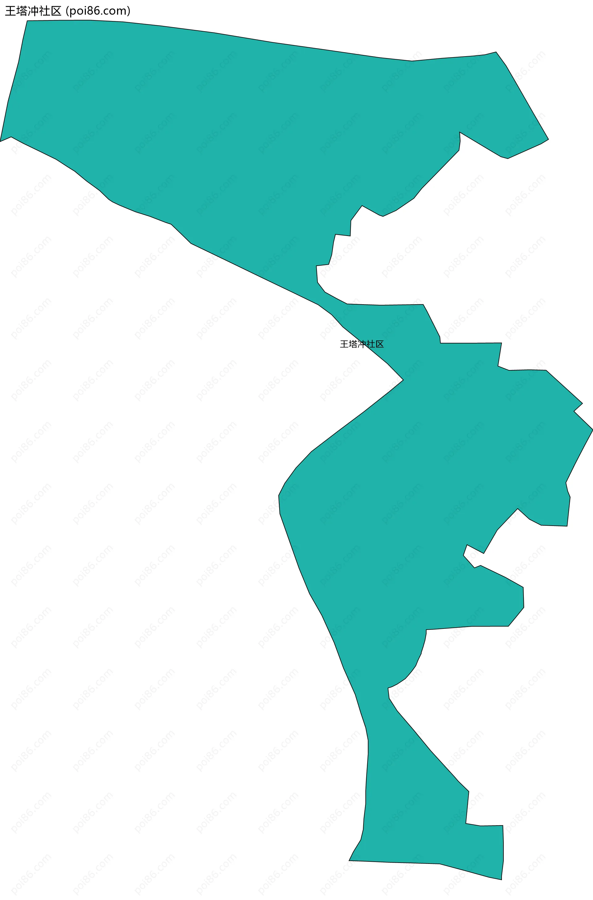 王塔冲社区边界地图