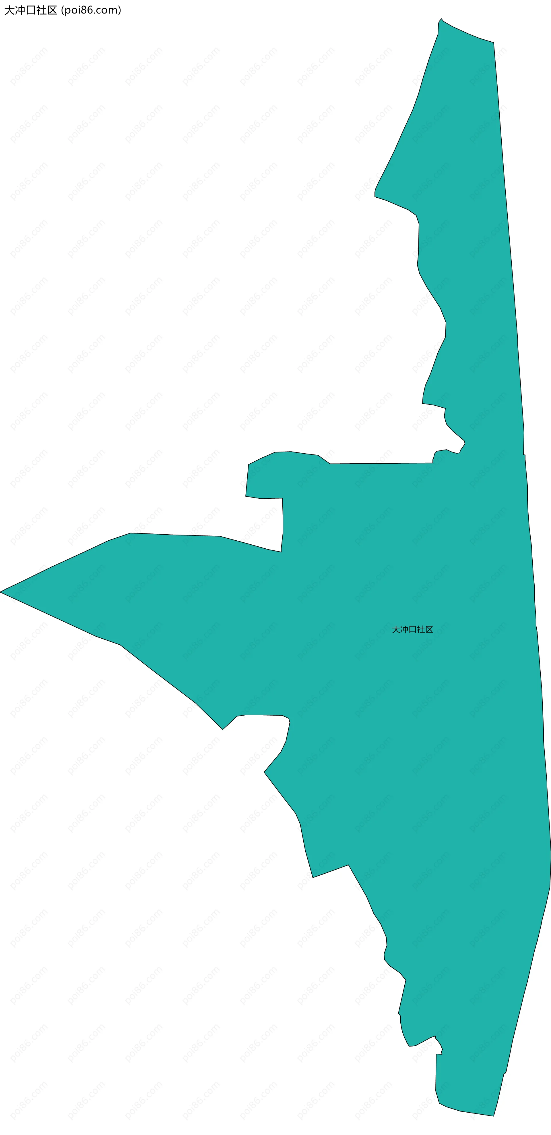 大冲口社区边界地图