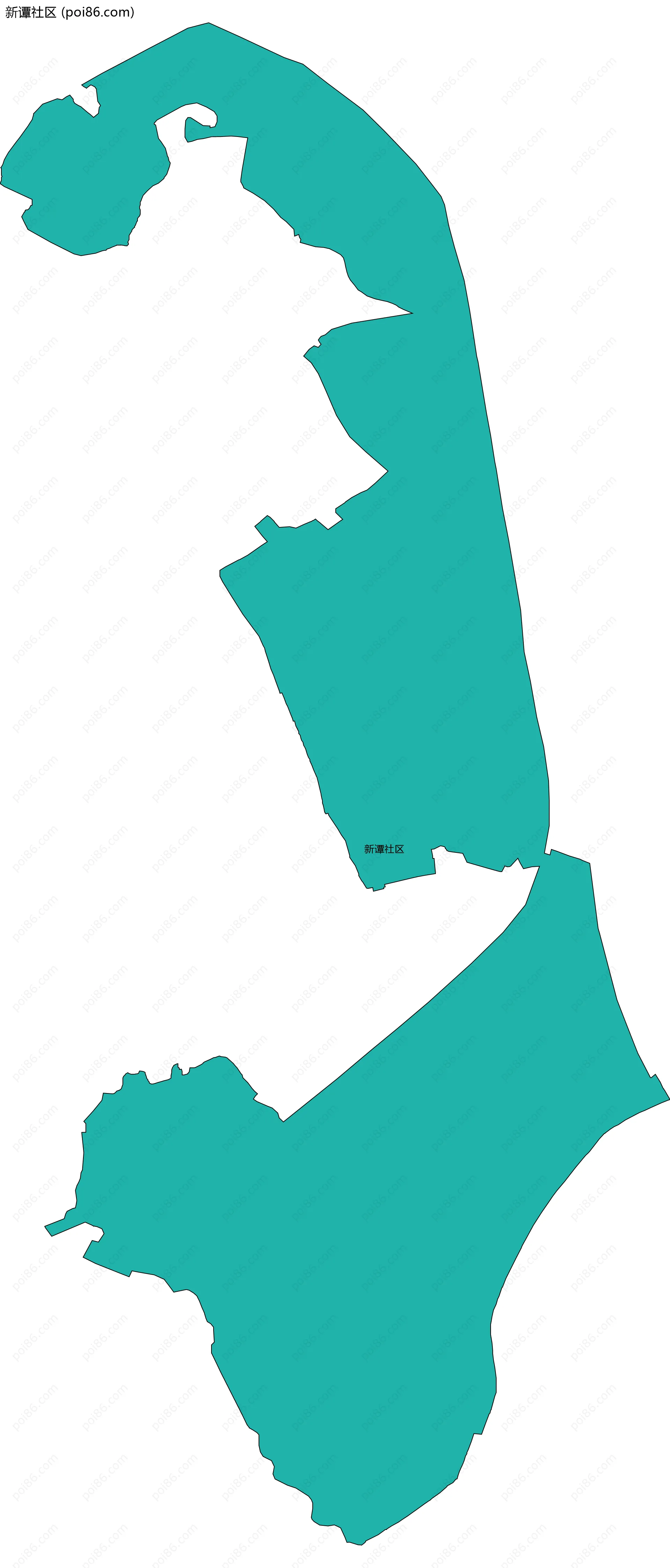 新谭社区边界地图