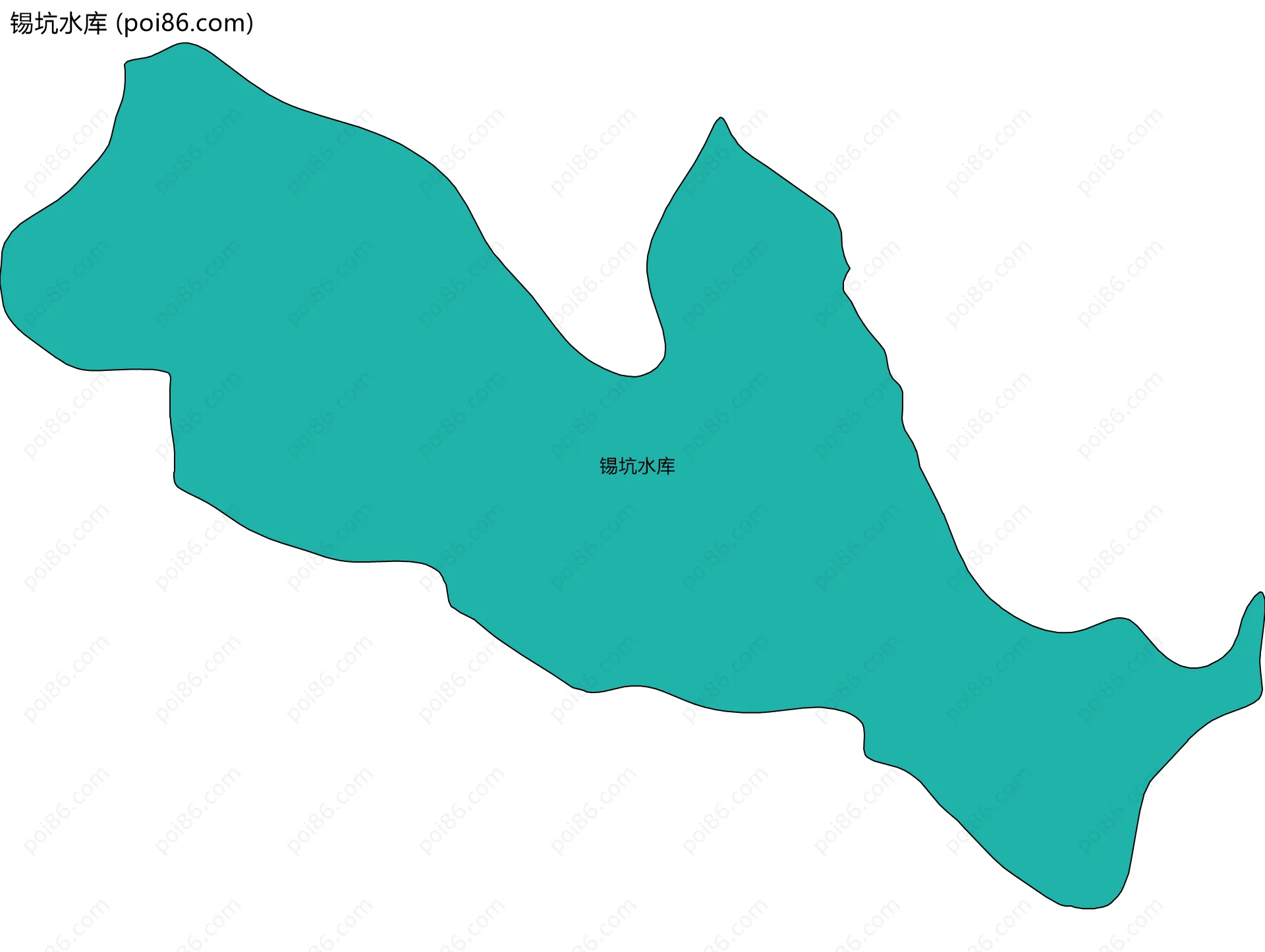 锡坑水库边界地图