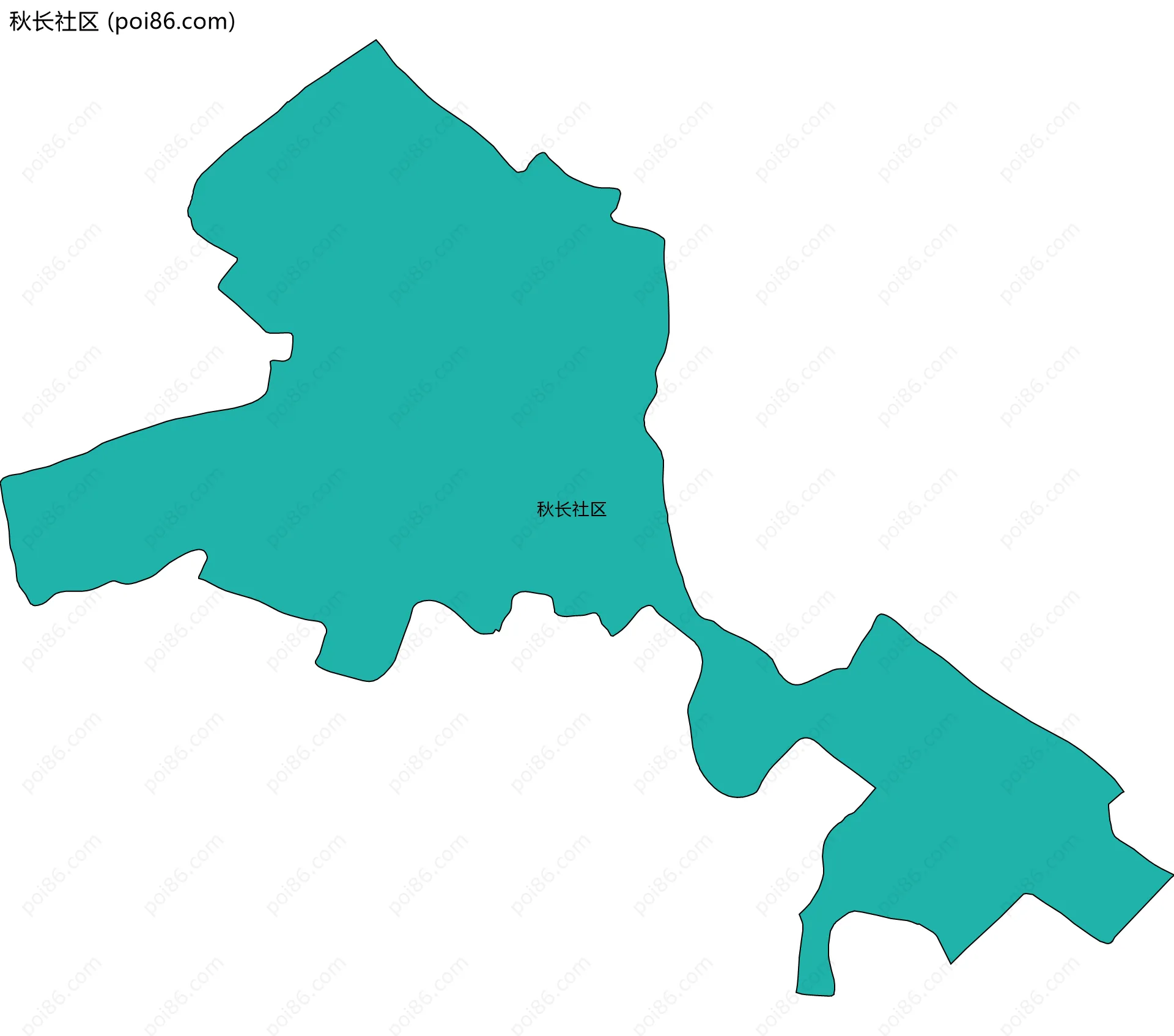秋长社区边界地图