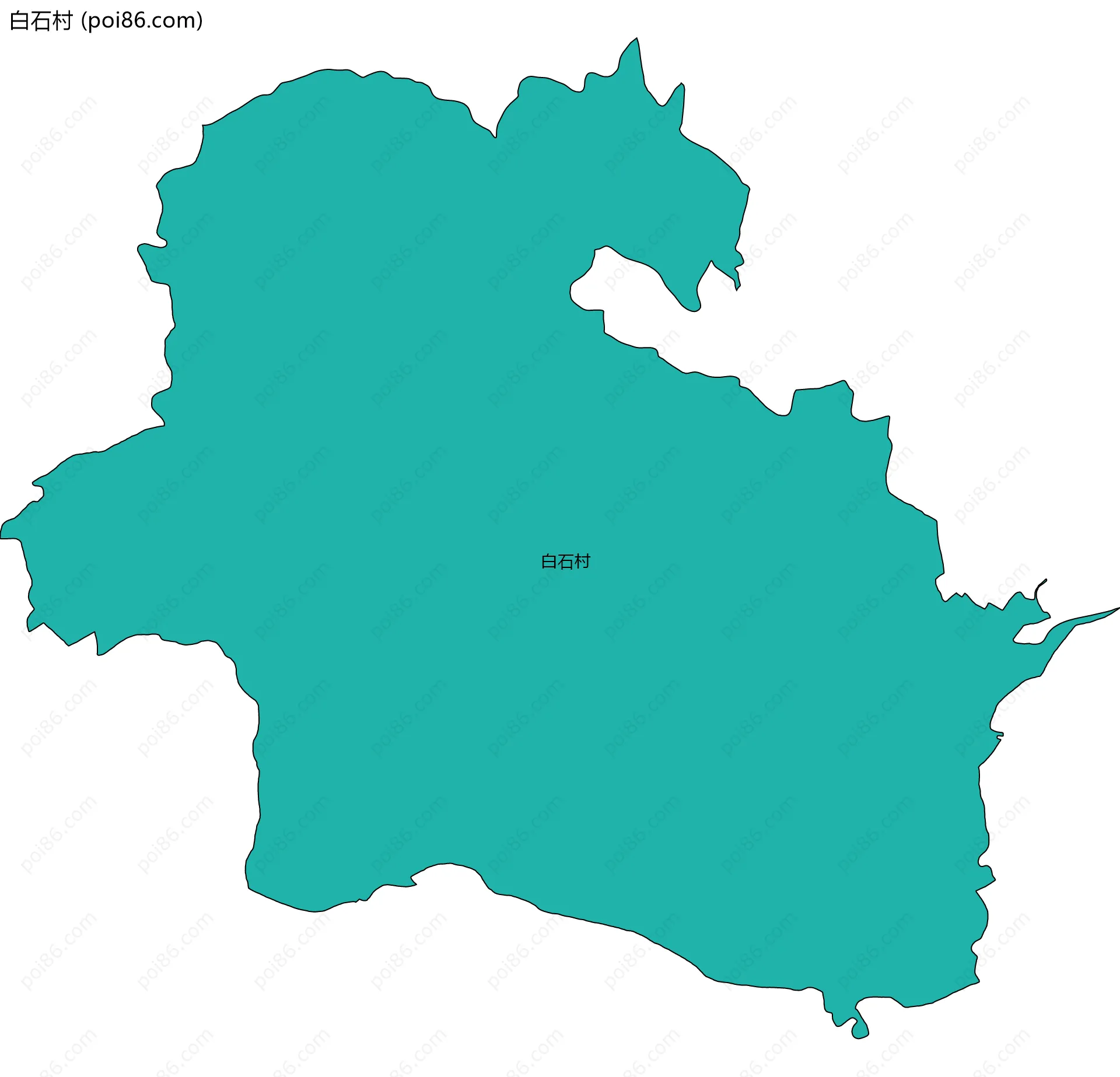 白石村边界地图