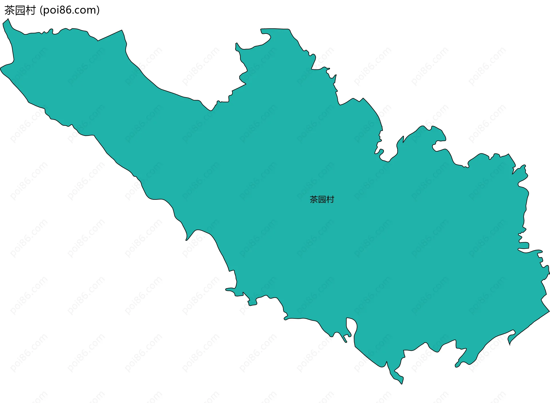 茶园村边界地图
