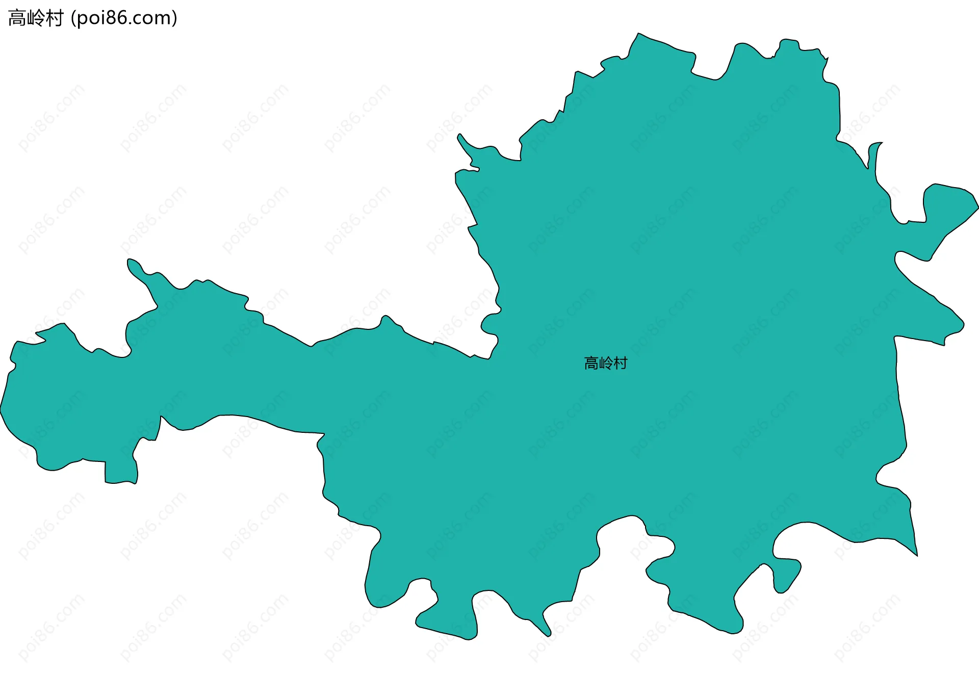 高岭村边界地图