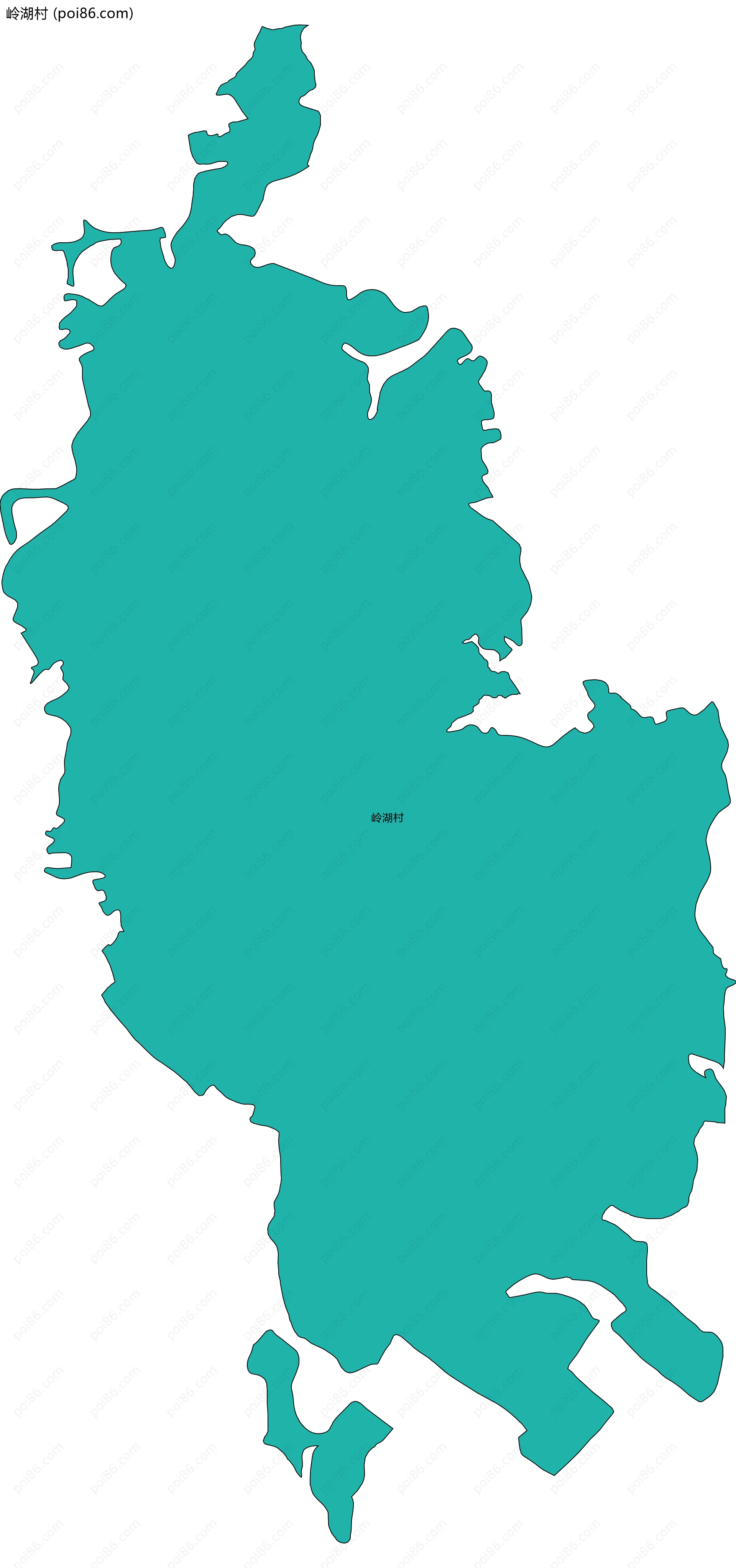 岭湖村边界地图