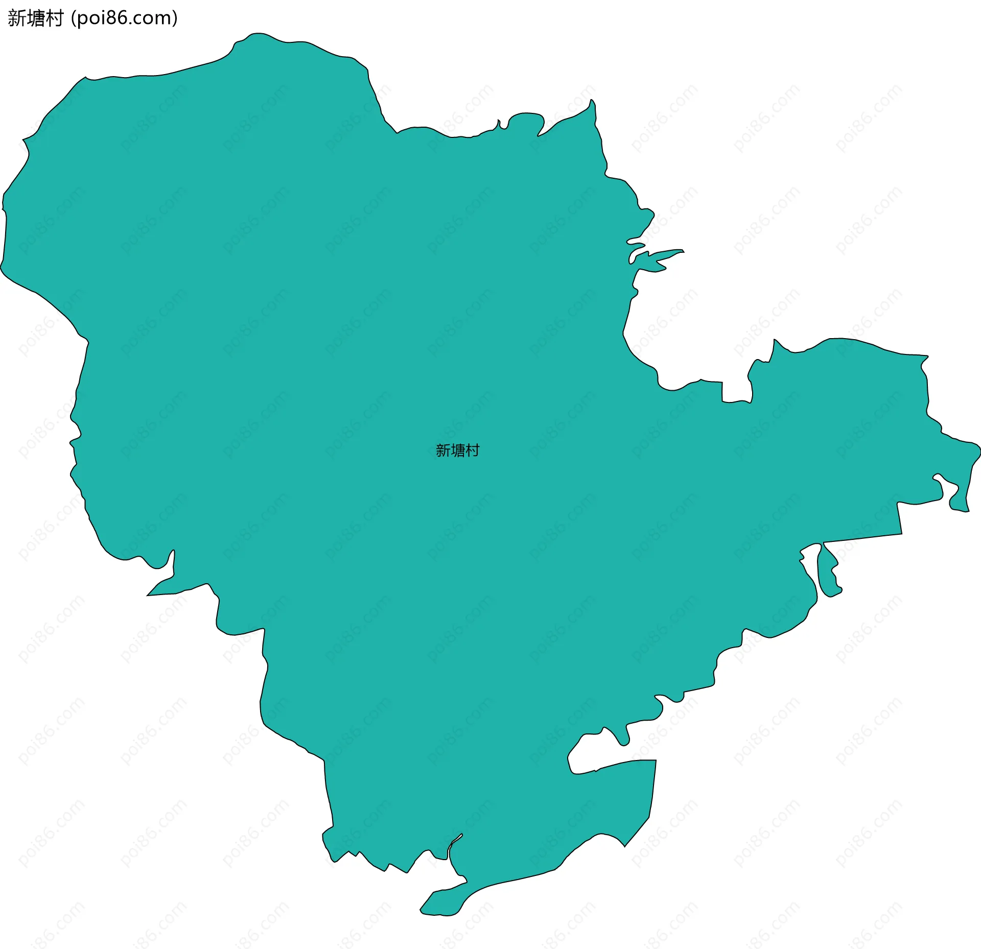 新塘村边界地图