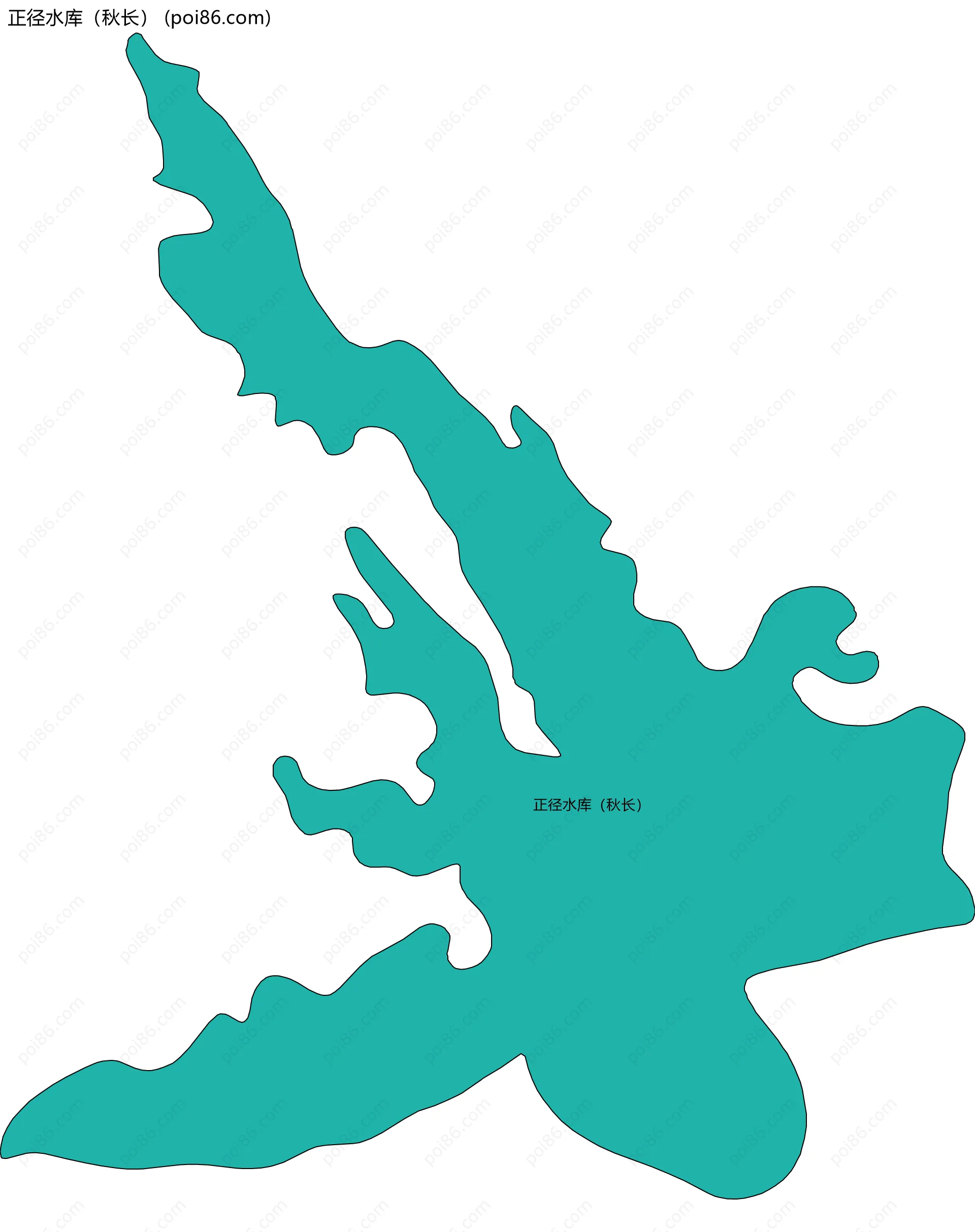 正径水库（秋长）边界地图