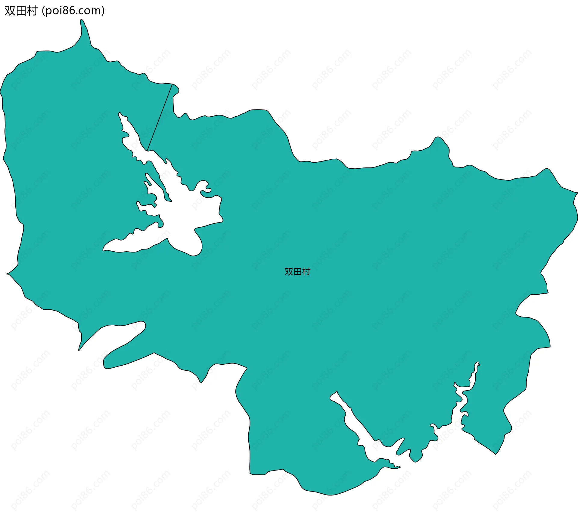 双田村边界地图