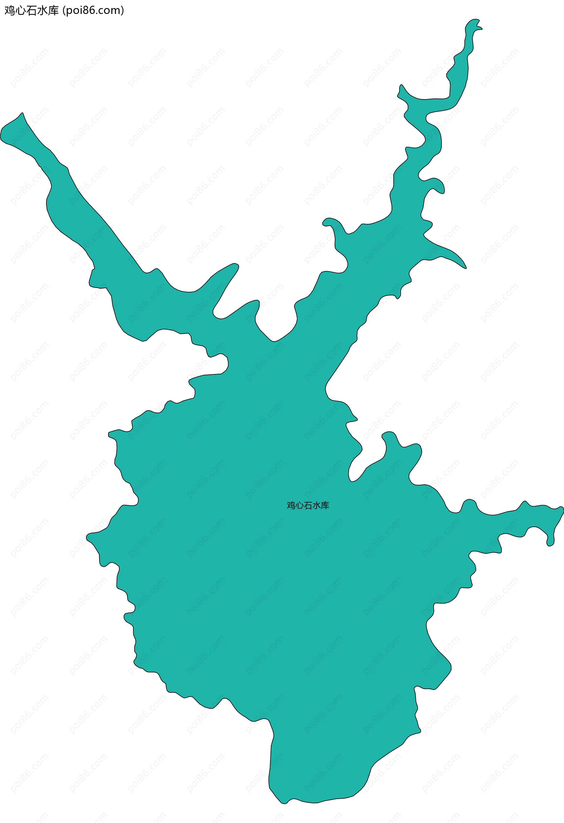 鸡心石水库边界地图