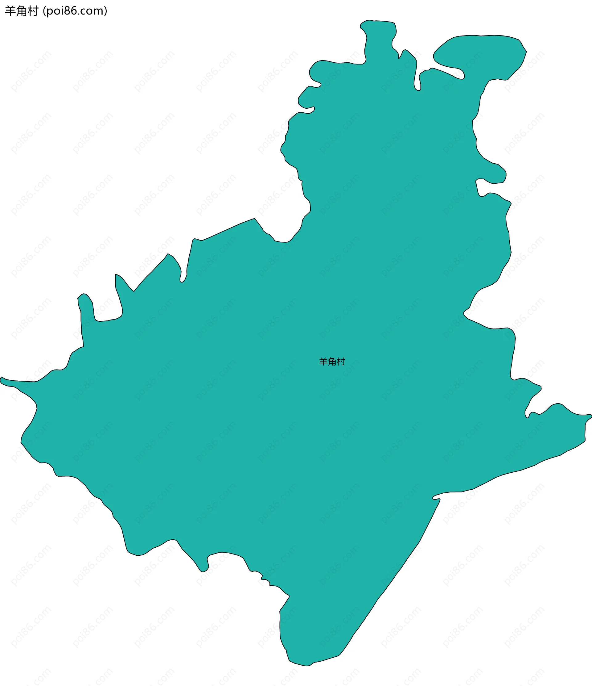 羊角村边界地图