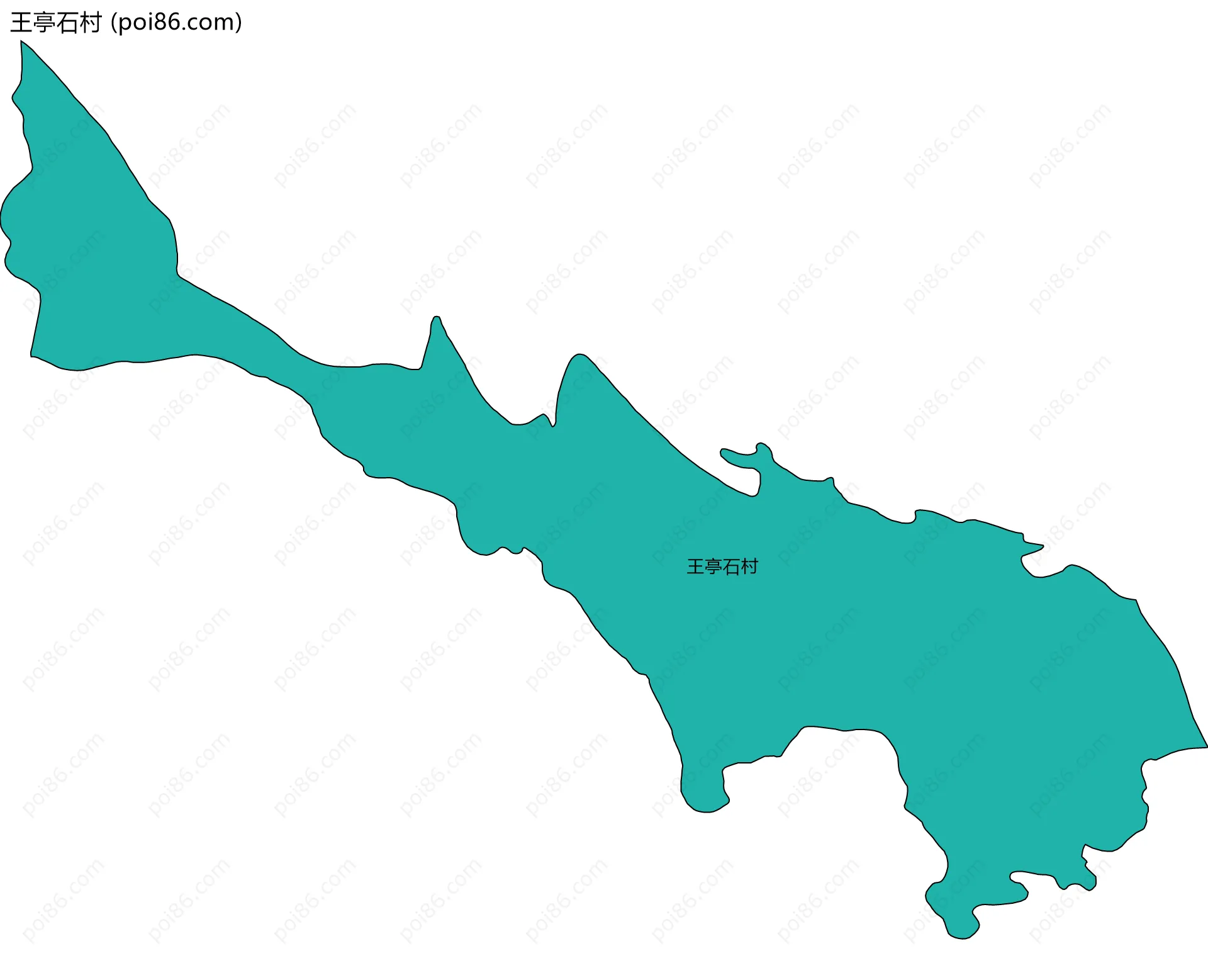 王亭石村边界地图