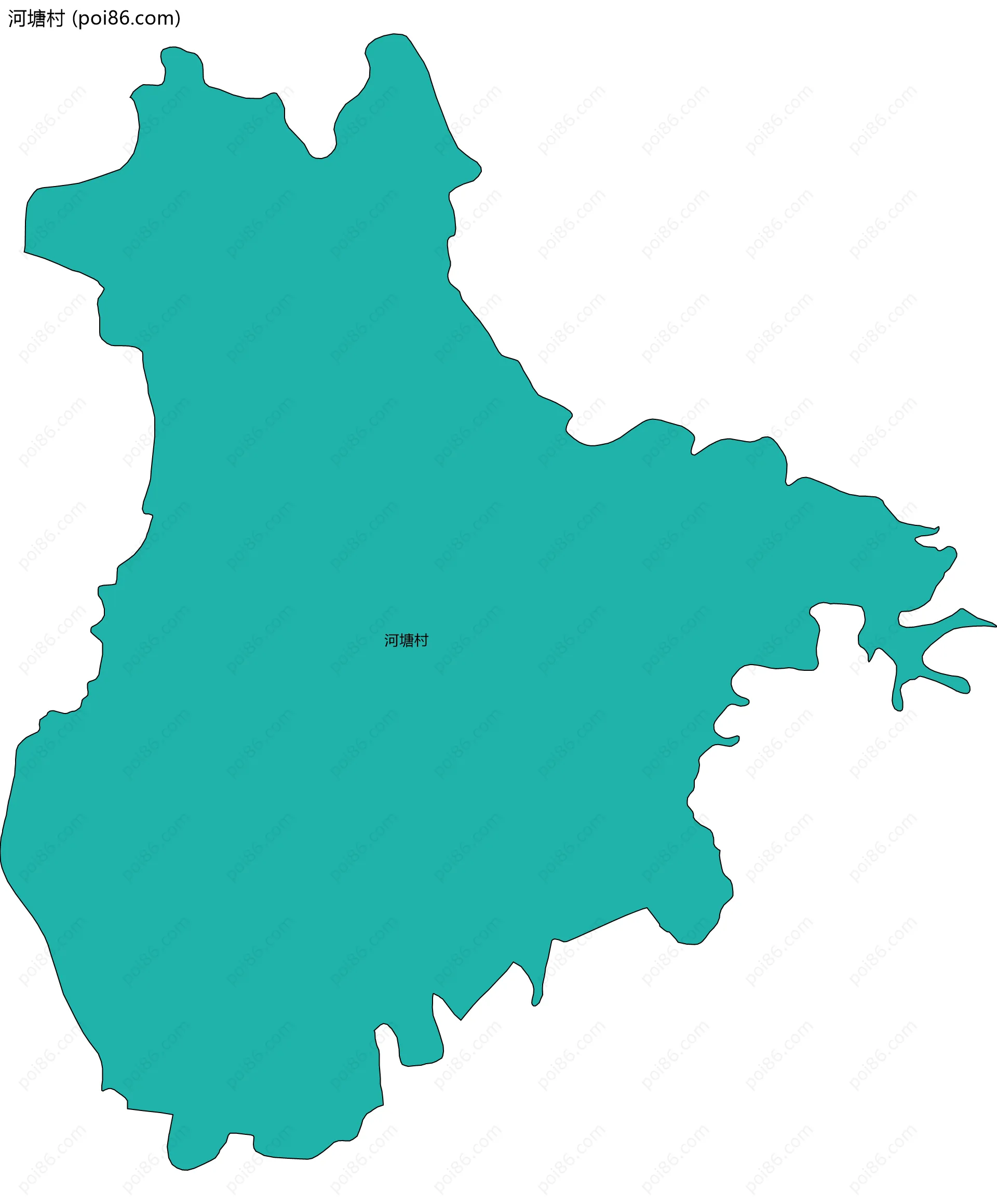 河塘村边界地图