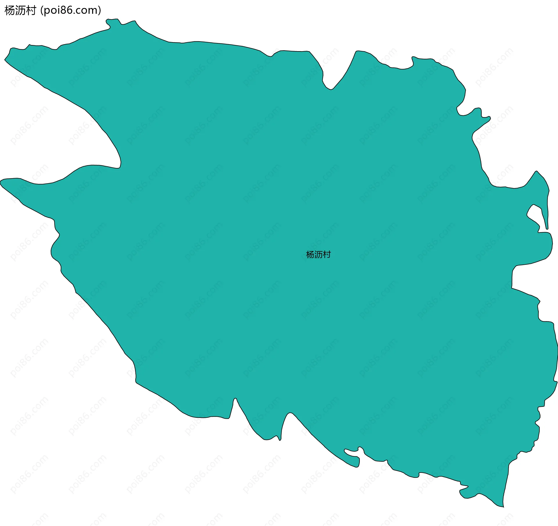 杨沥村边界地图