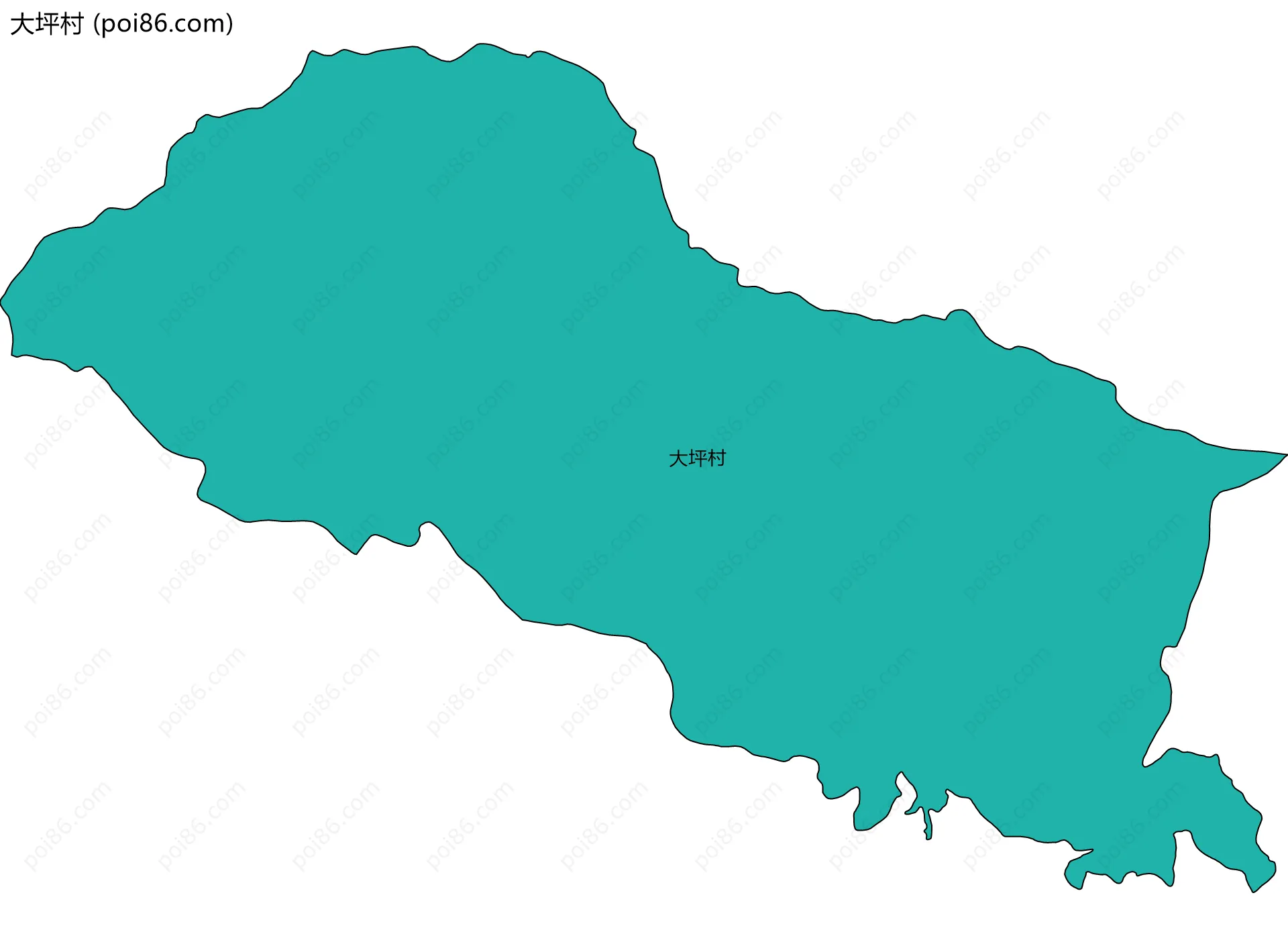 大坪村边界地图