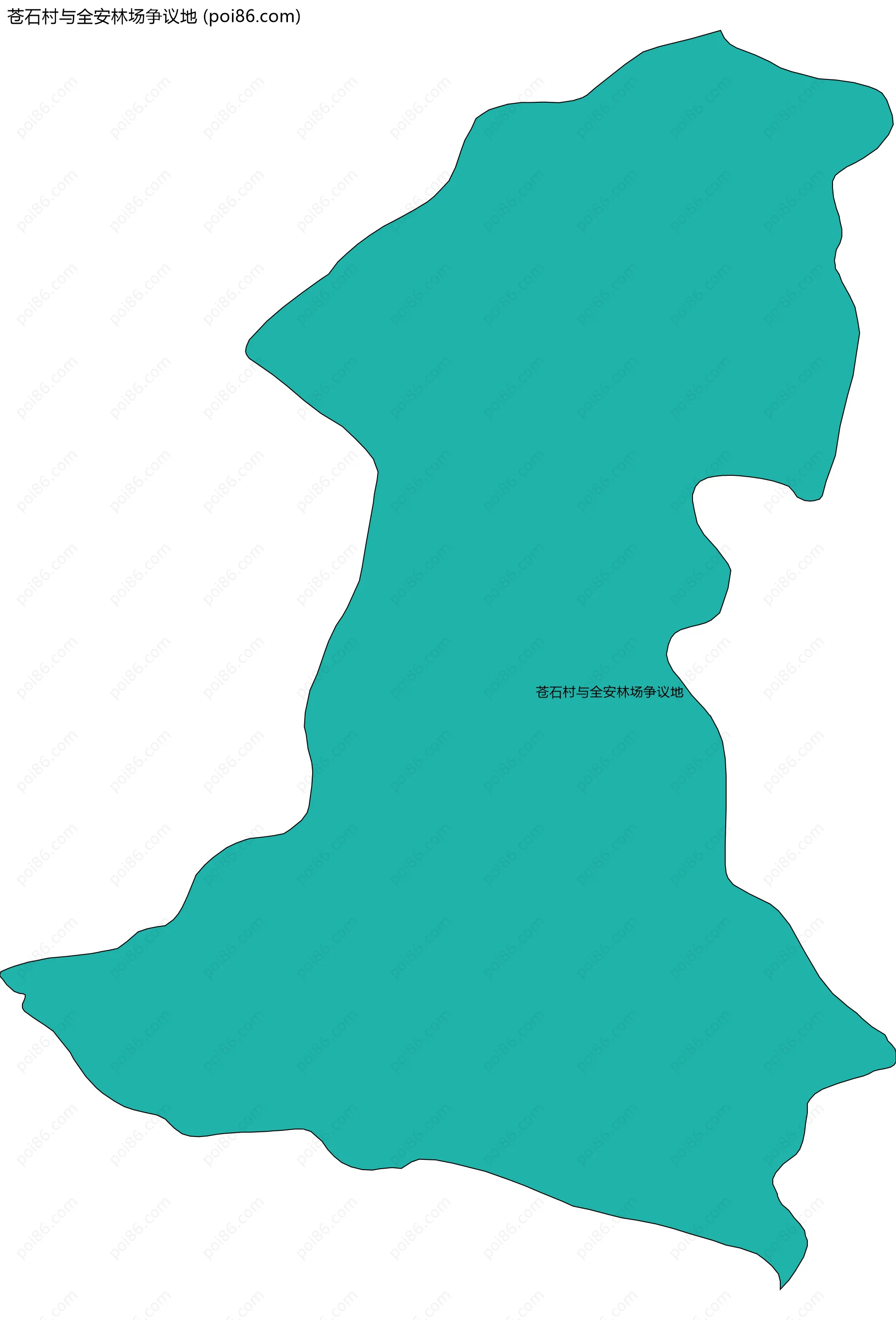 苍石村与全安林场争议地边界地图