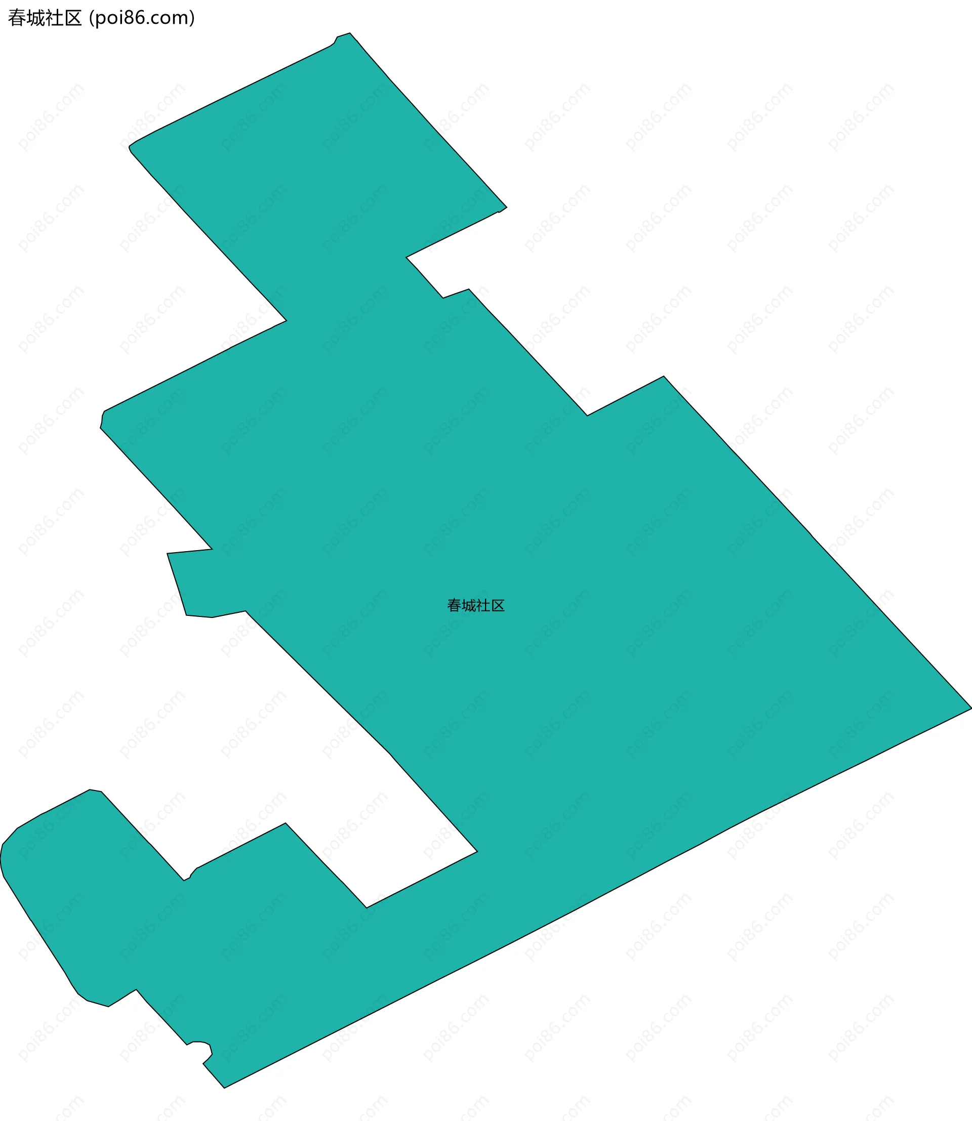 春城社区边界地图