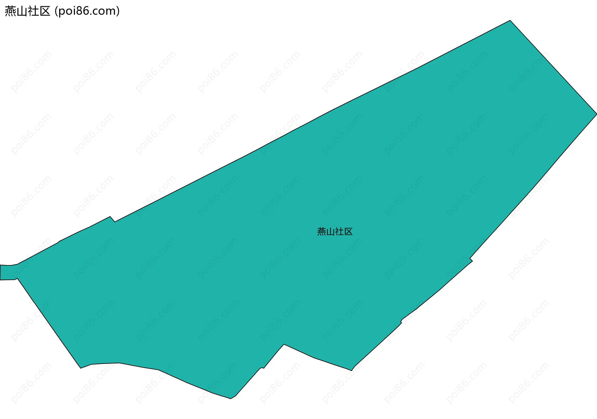 燕山社区边界地图