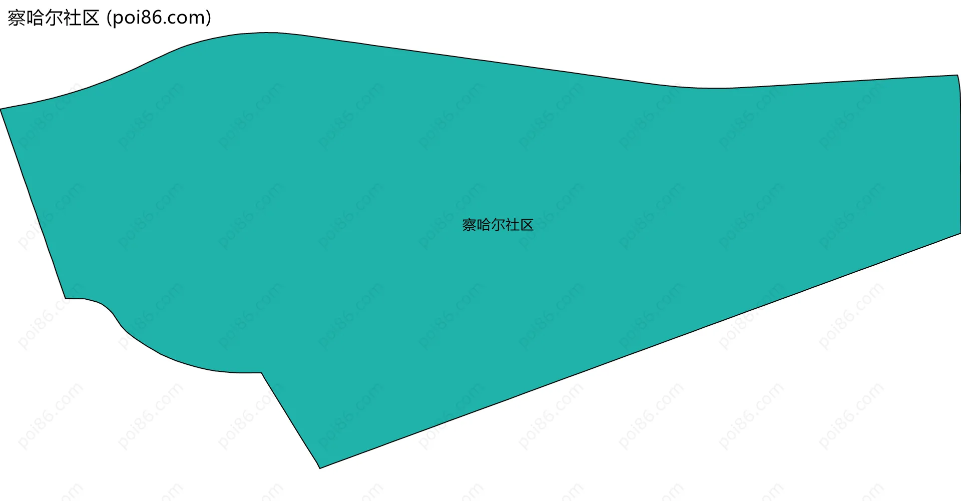 察哈尔社区边界地图