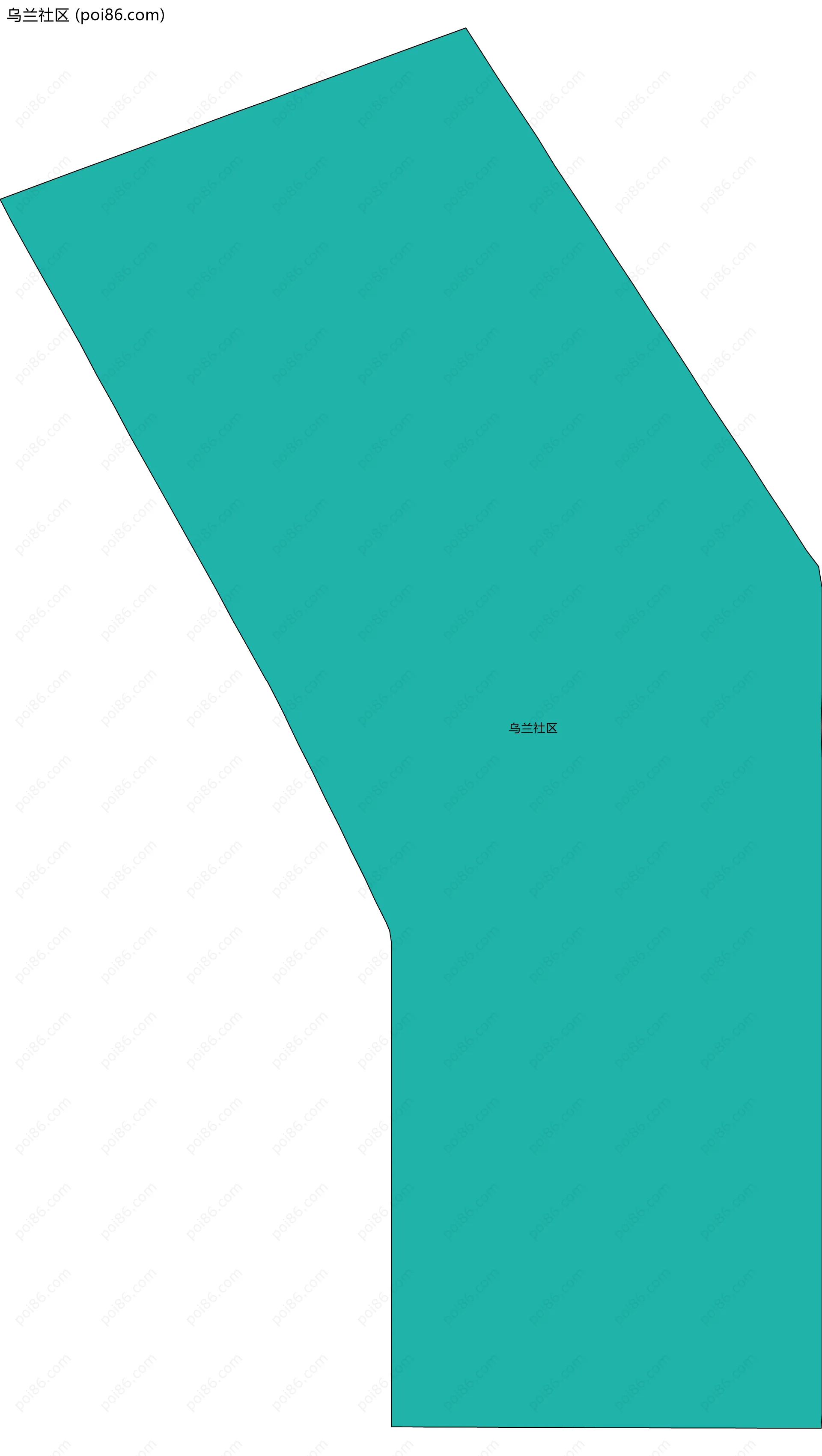 乌兰社区边界地图