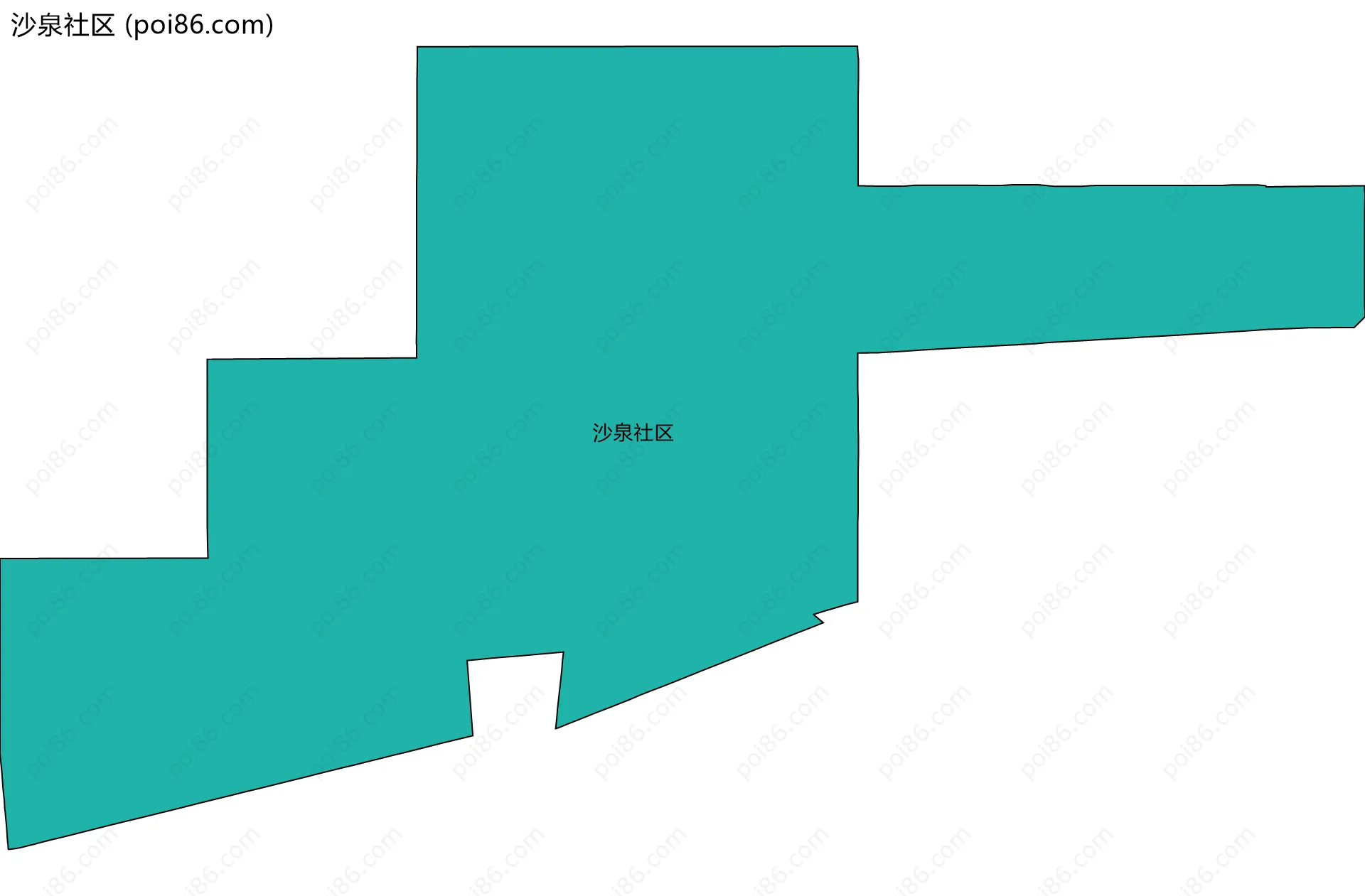 沙泉社区边界地图
