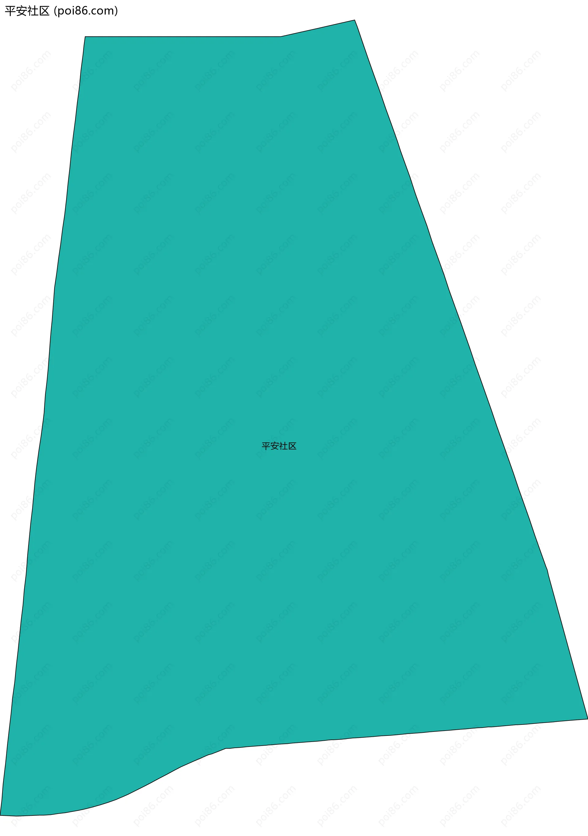平安社区边界地图