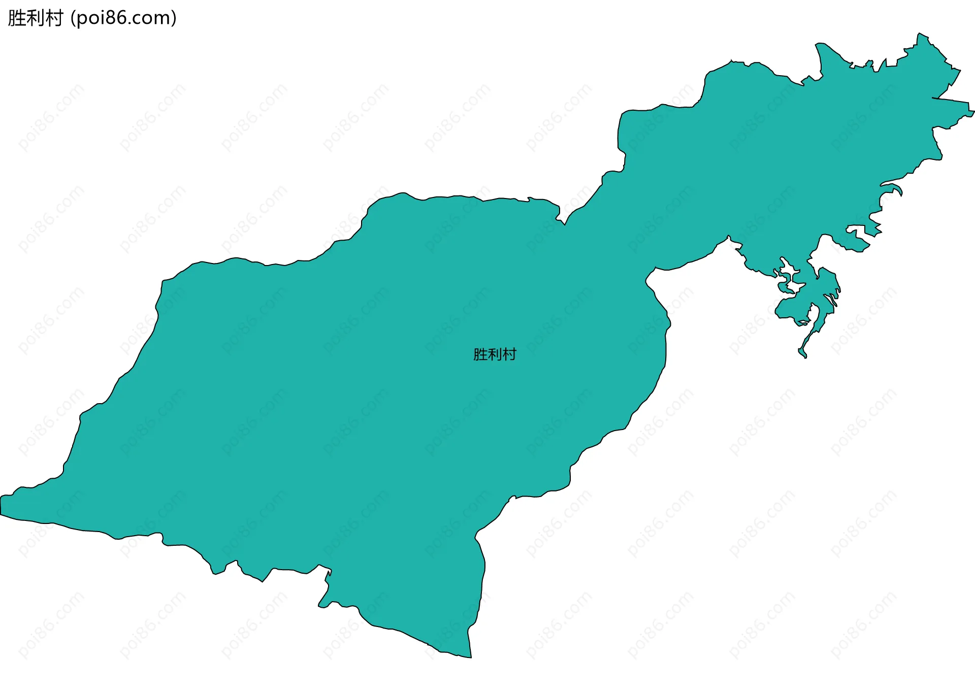 胜利村边界地图
