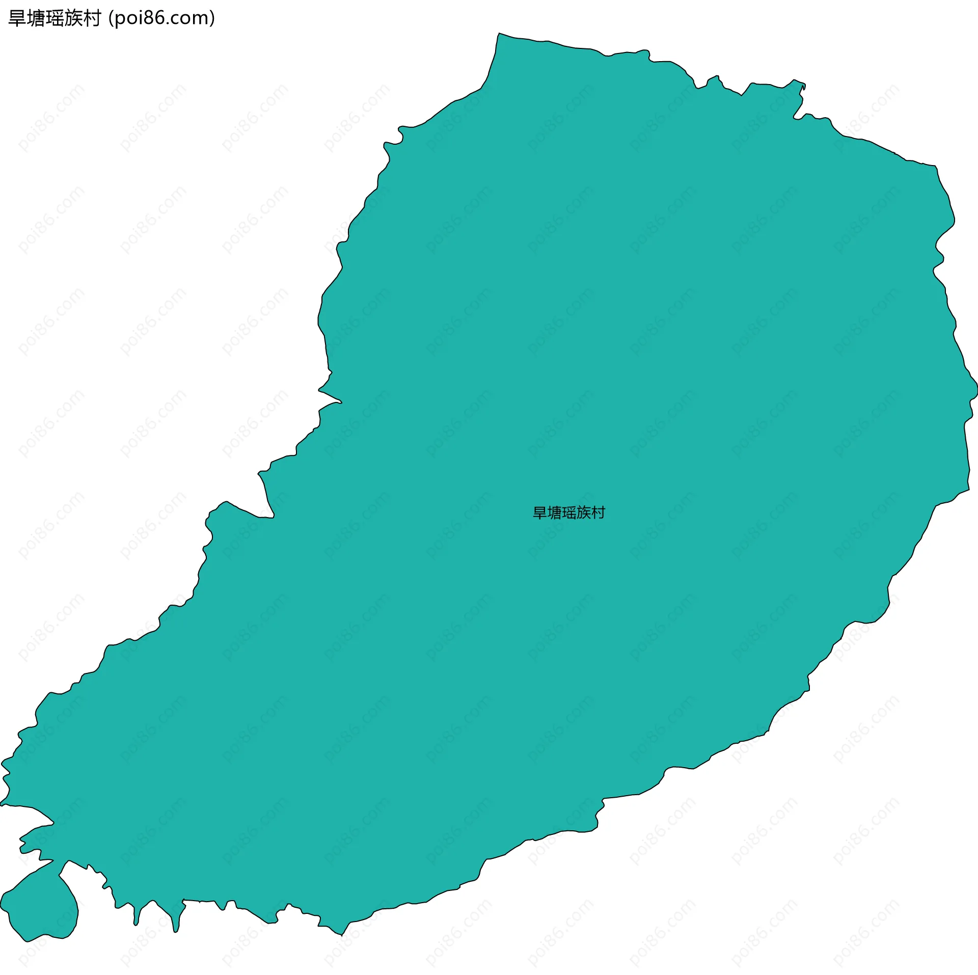 旱塘瑶族村边界地图