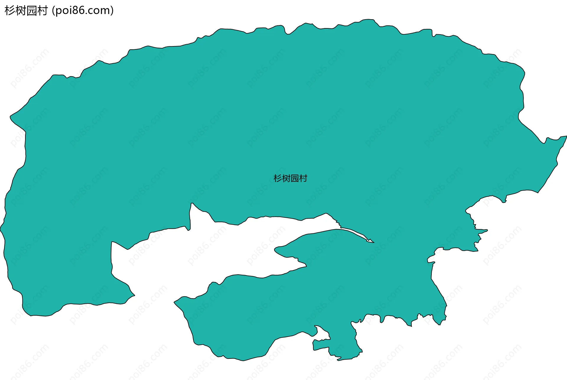 杉树园村边界地图