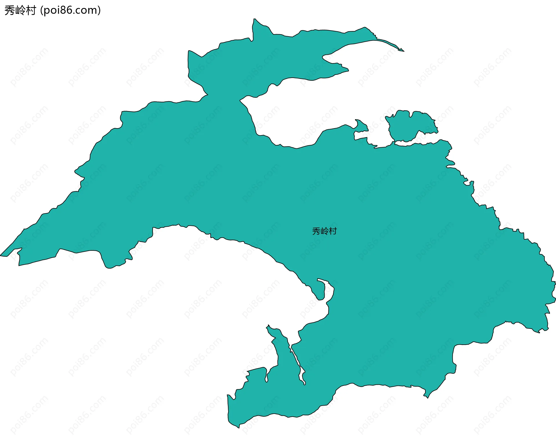 秀岭村边界地图