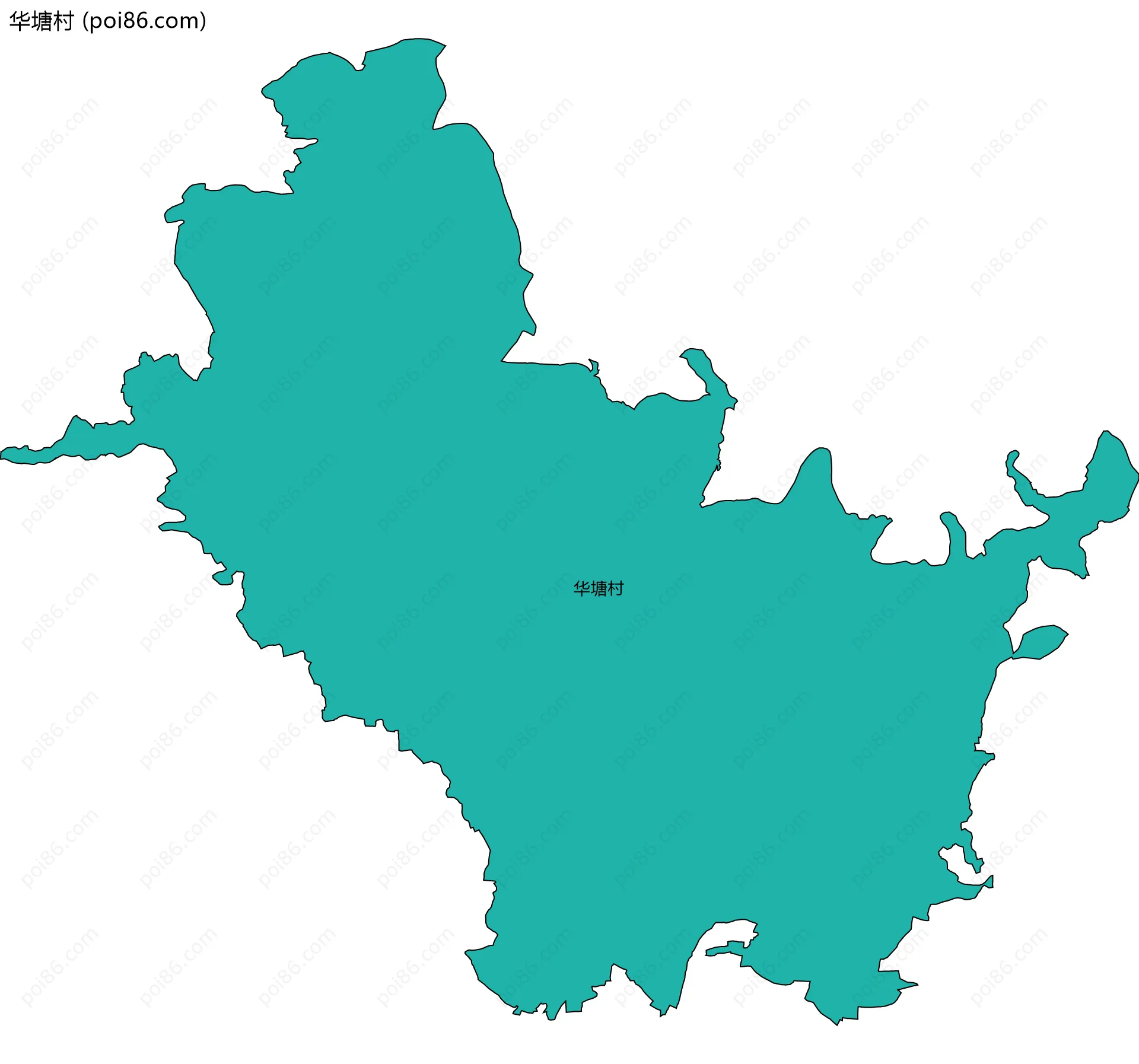 华塘村边界地图