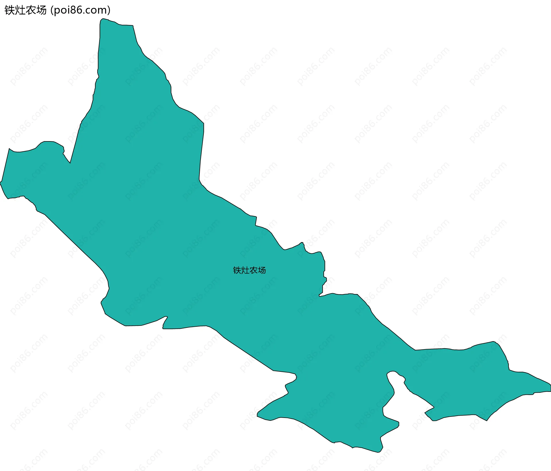 铁灶农场边界地图