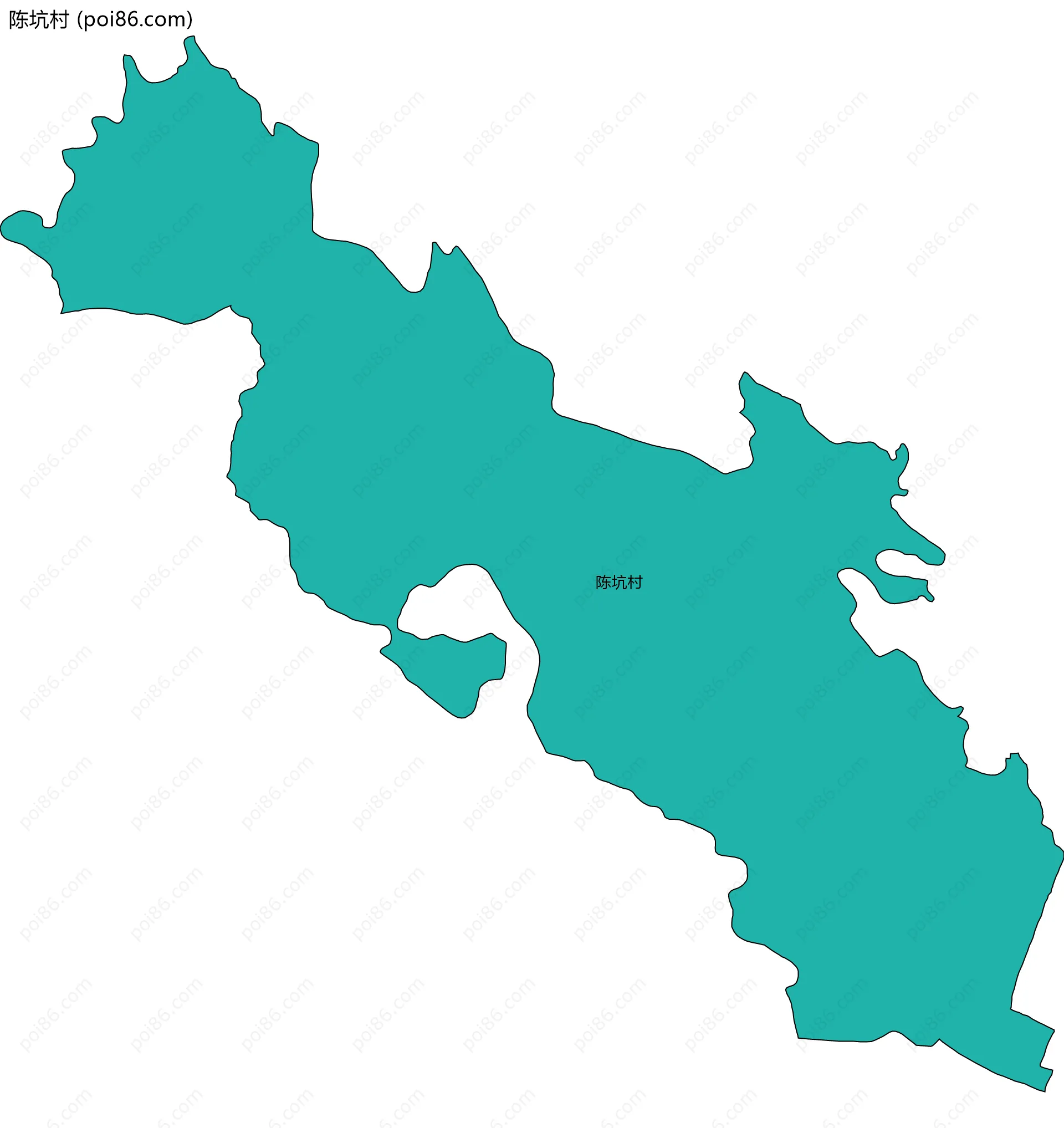 陈坑村边界地图