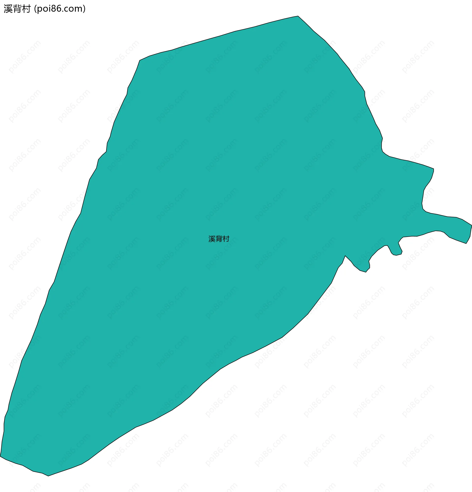 溪背村边界地图