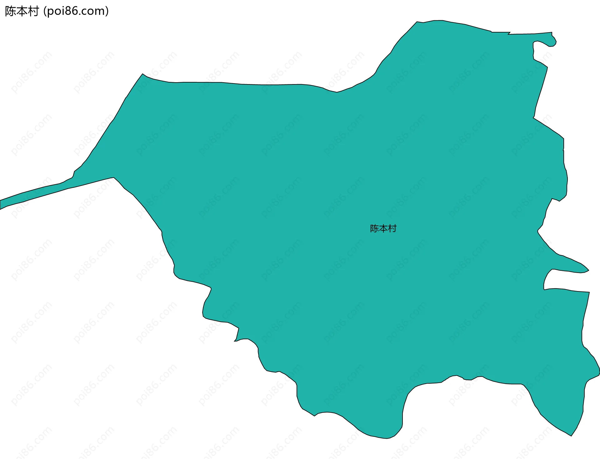 陈本村边界地图