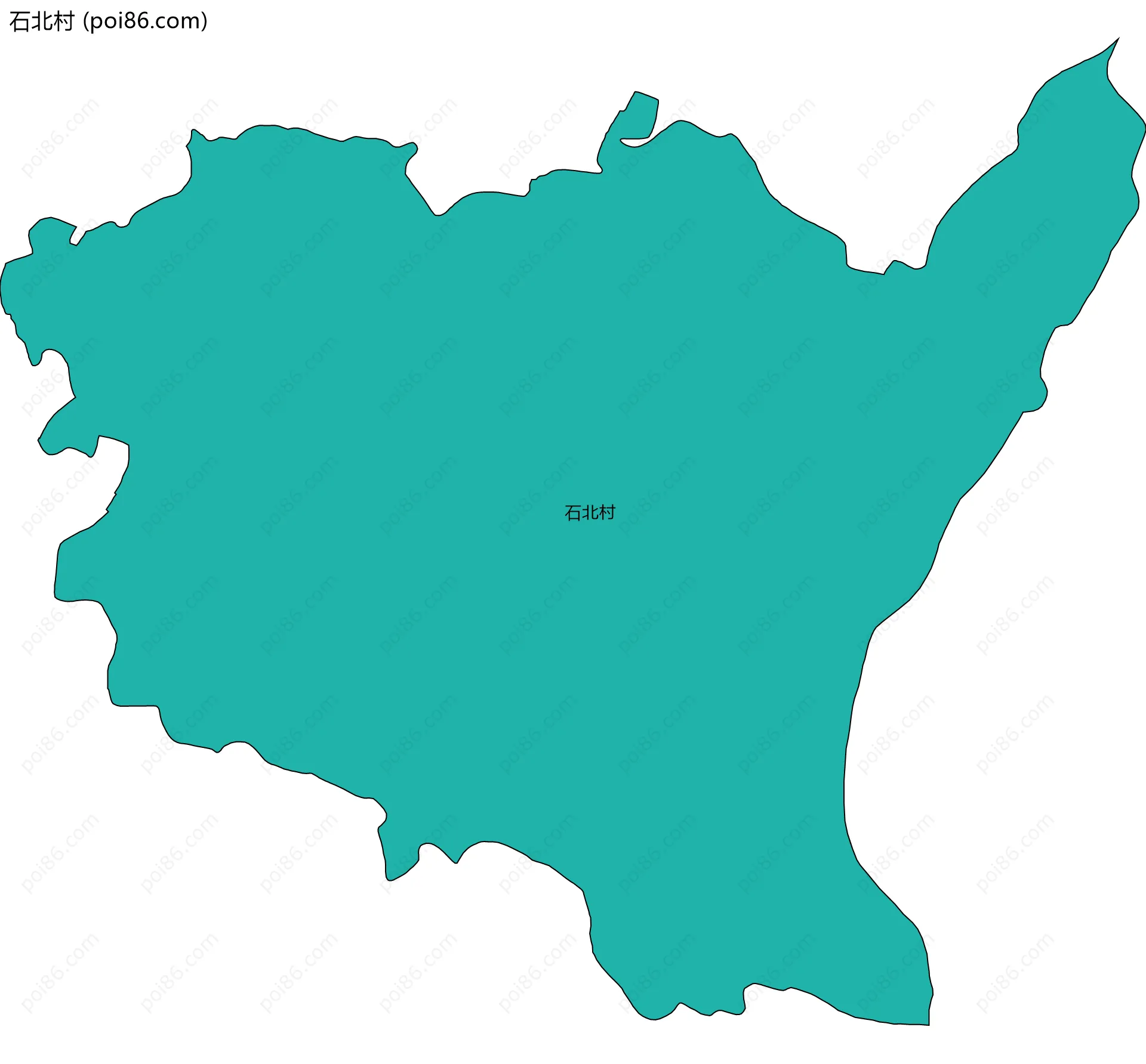 石北村边界地图