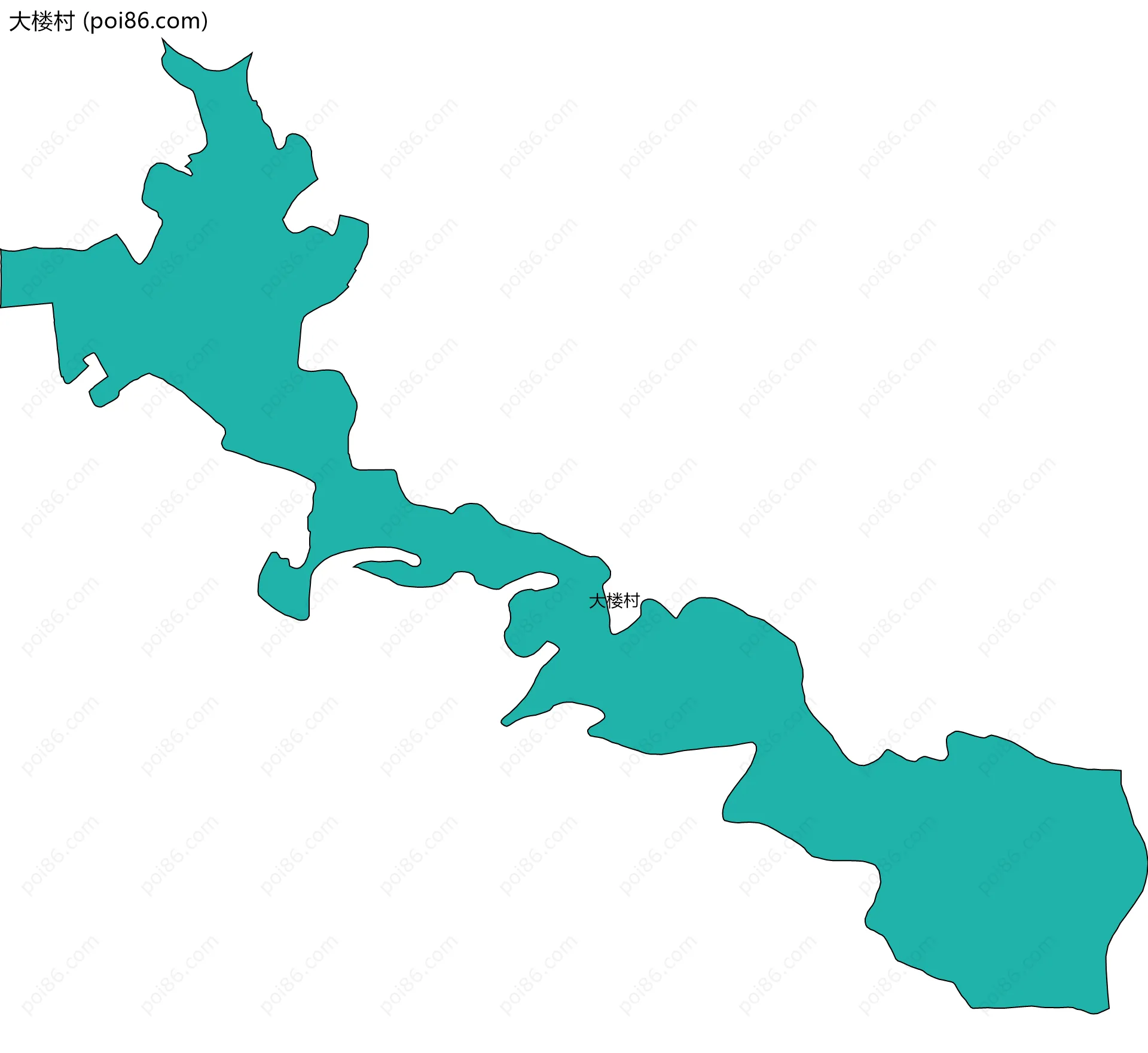 大楼村边界地图