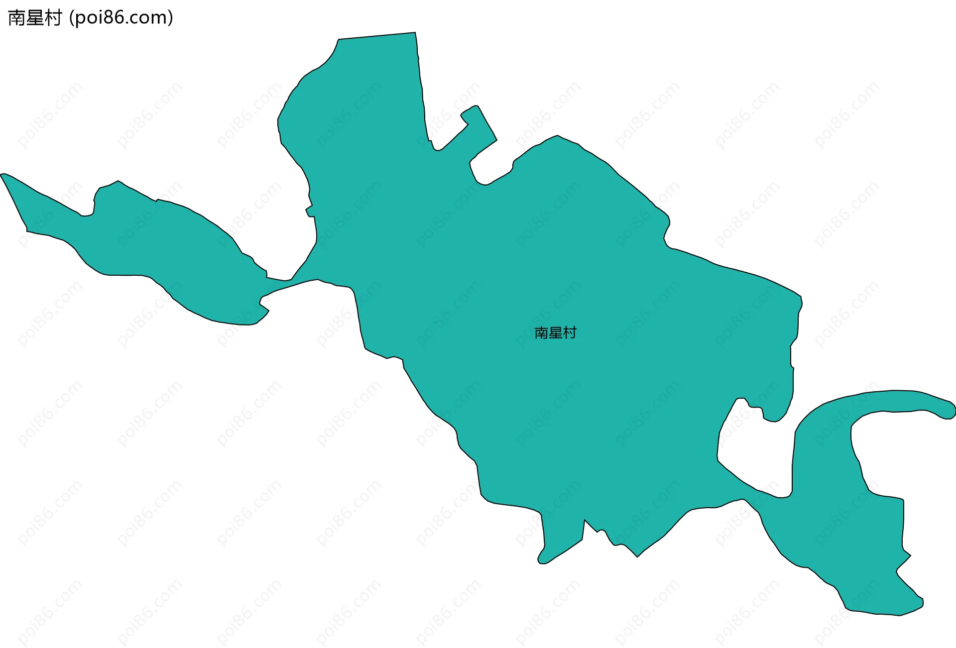 南星村边界地图