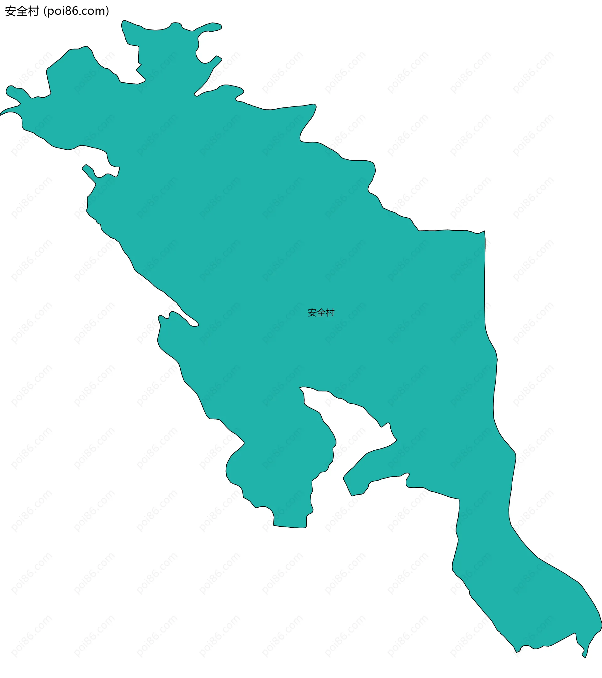 安全村边界地图
