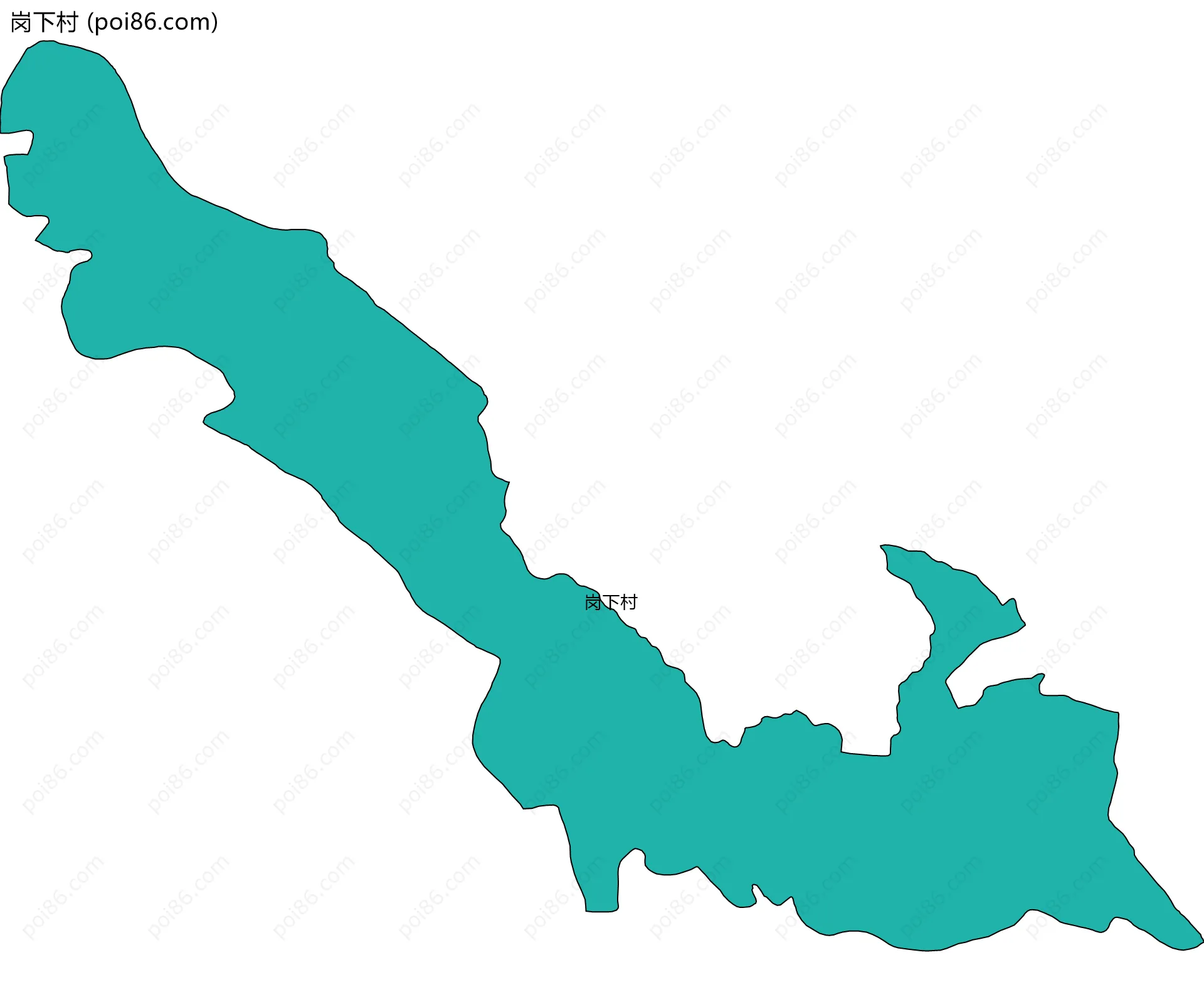 岗下村边界地图