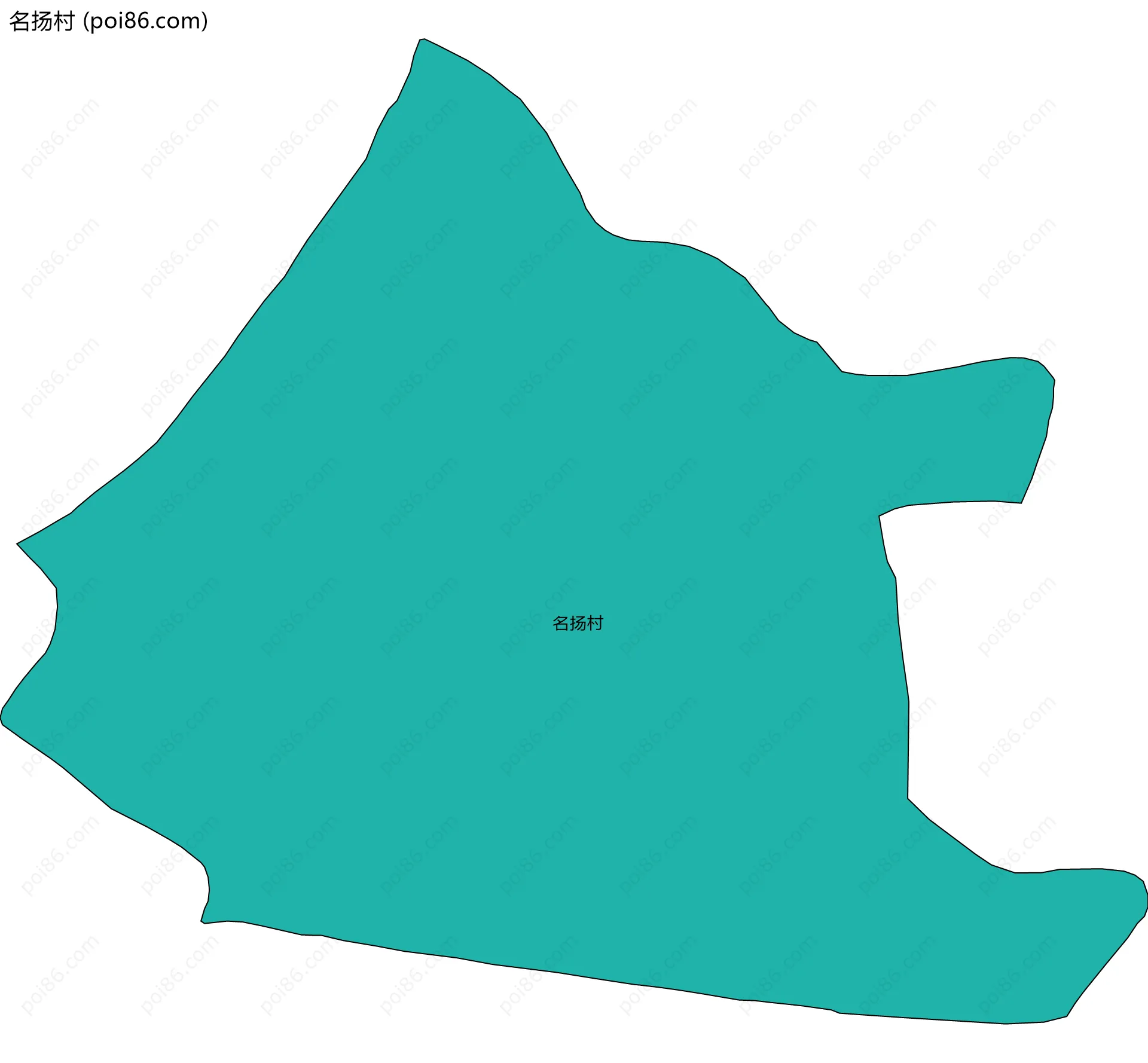 名扬村边界地图