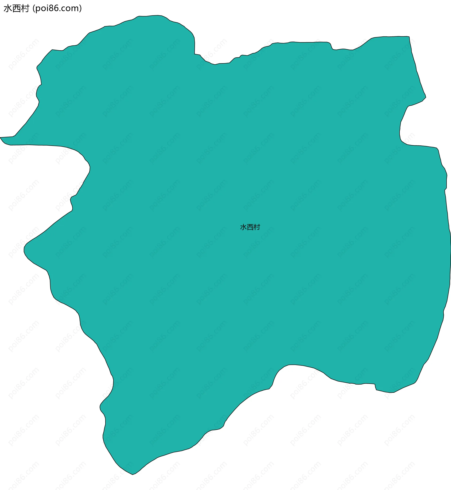 水西村边界地图