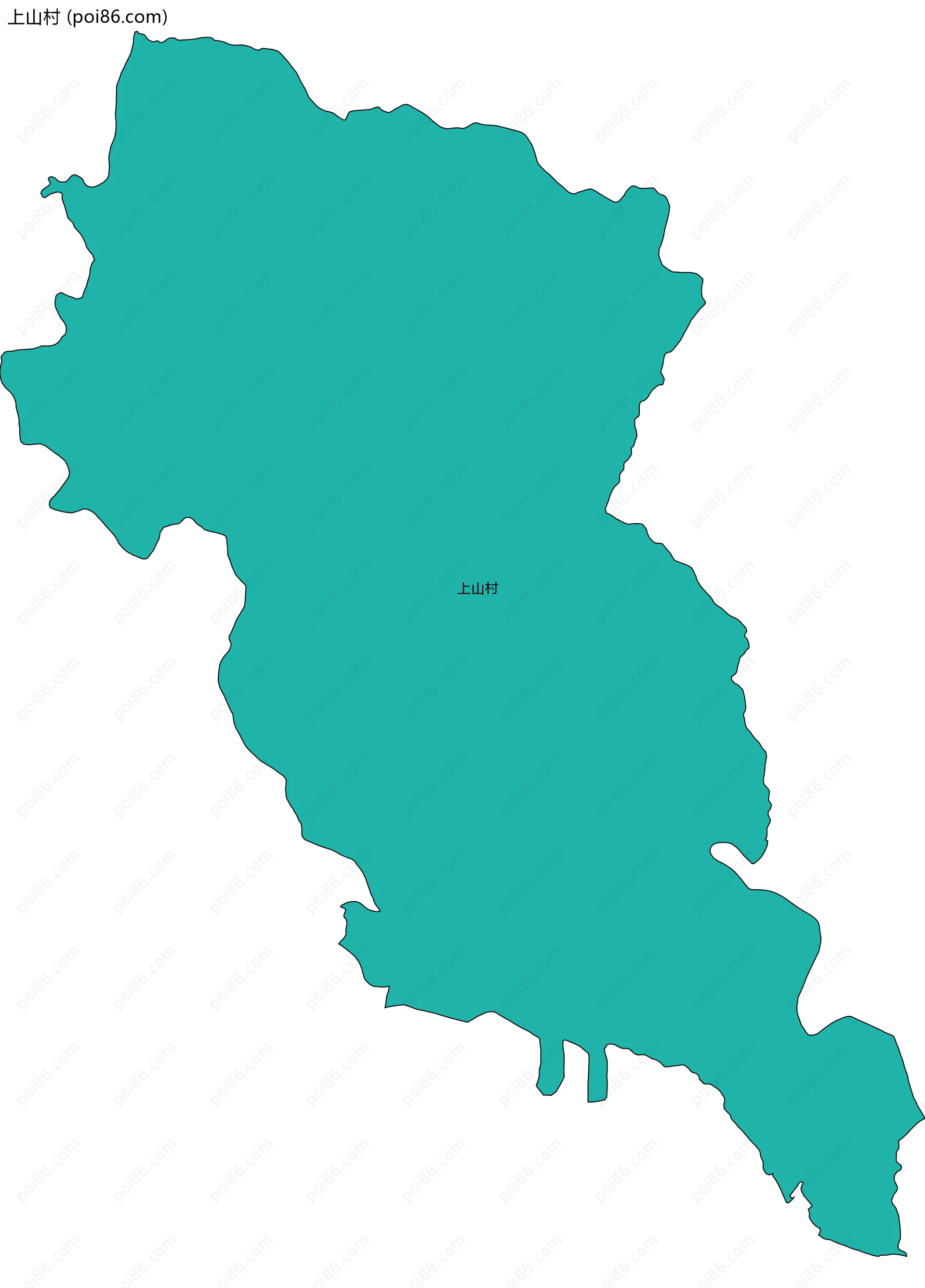 上山村边界地图