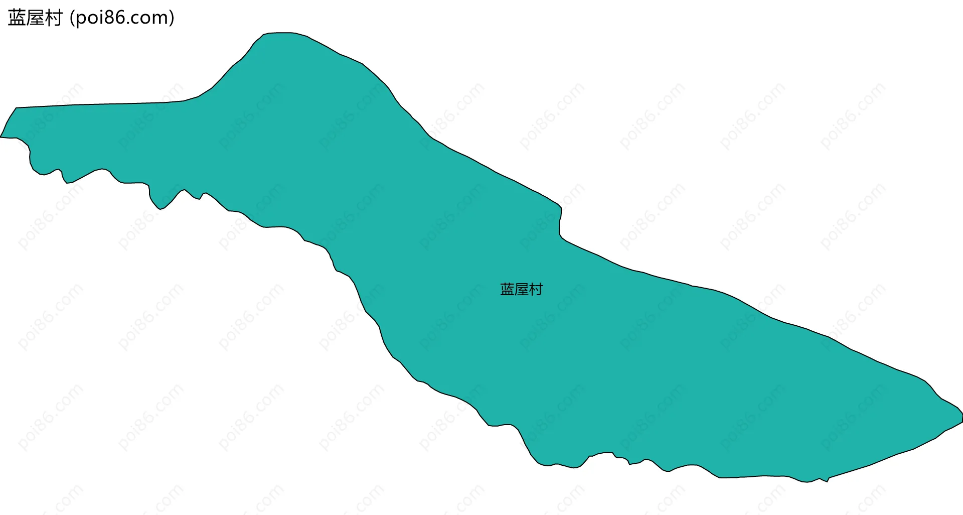 蓝屋村边界地图