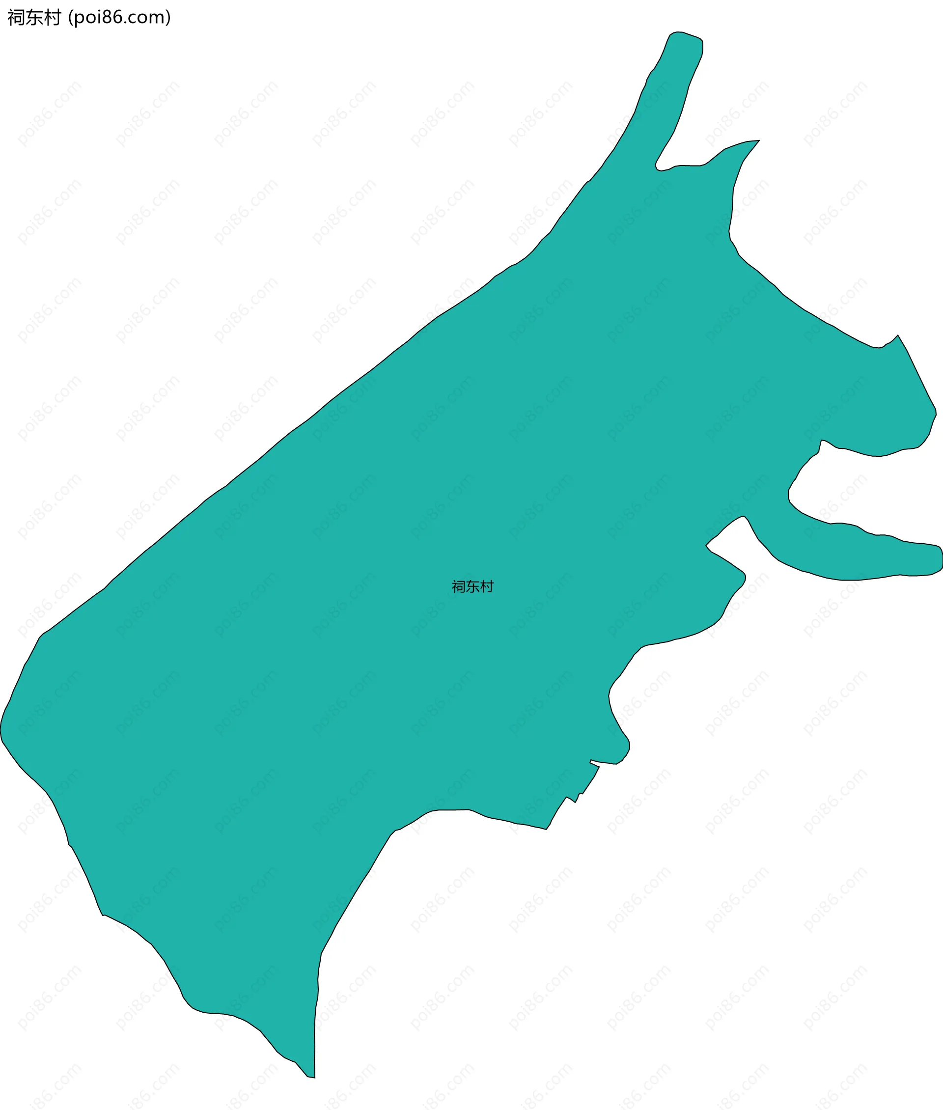 祠东村边界地图