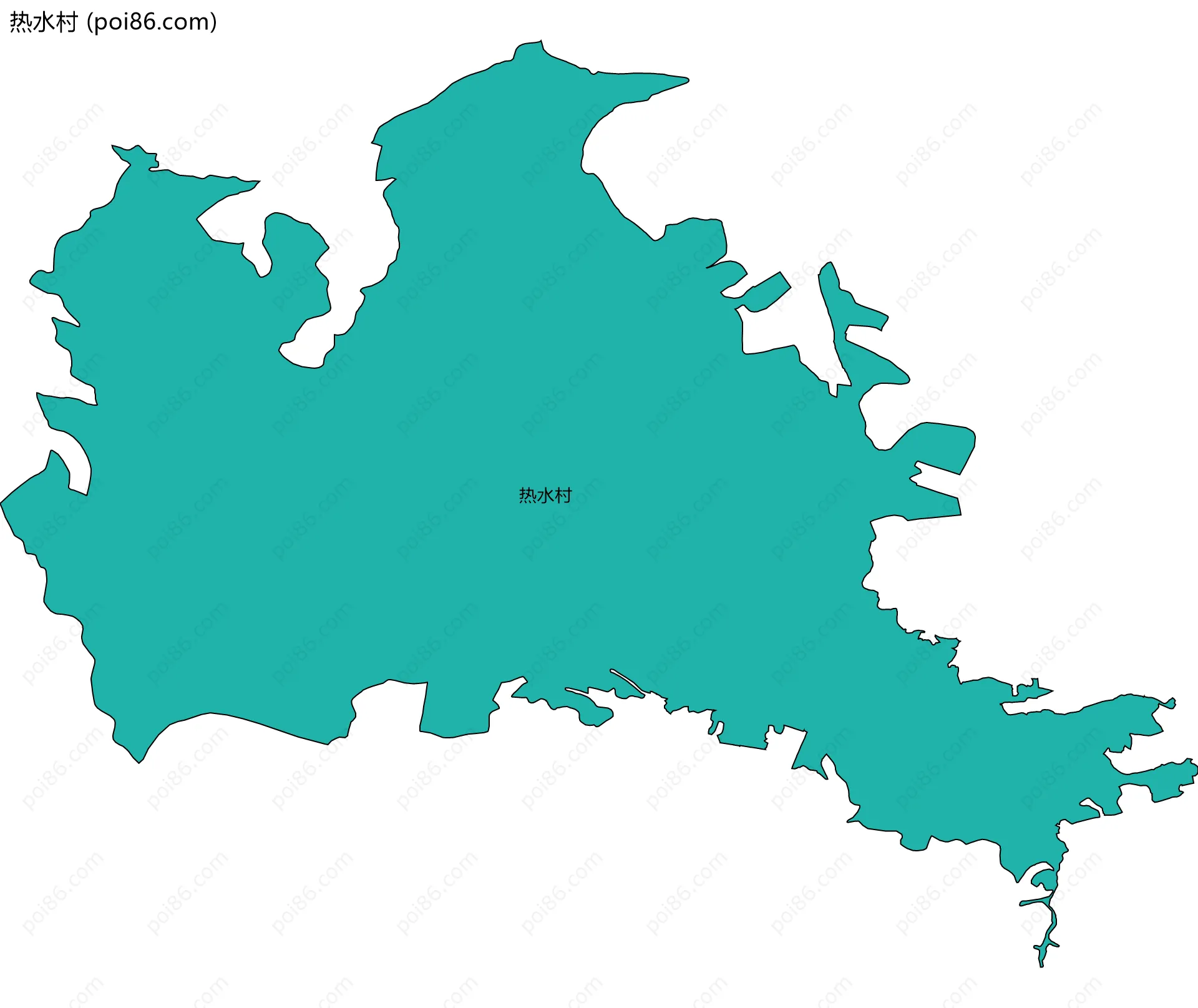 热水村边界地图