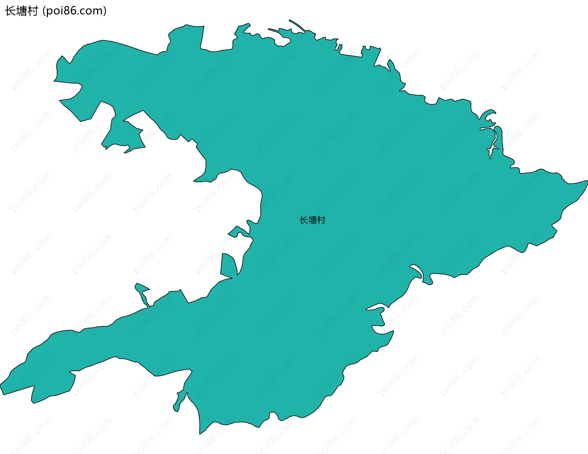 长塘村边界地图