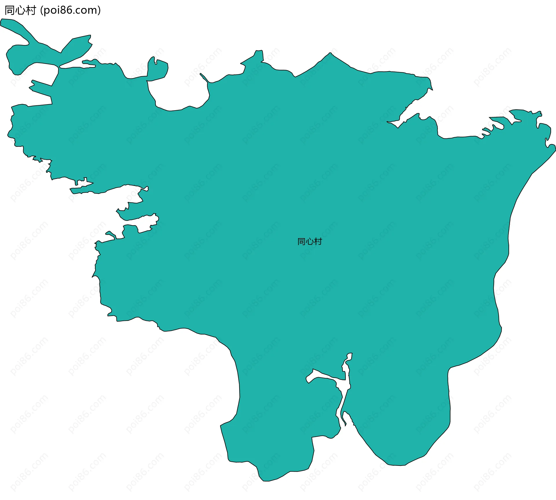 同心村边界地图